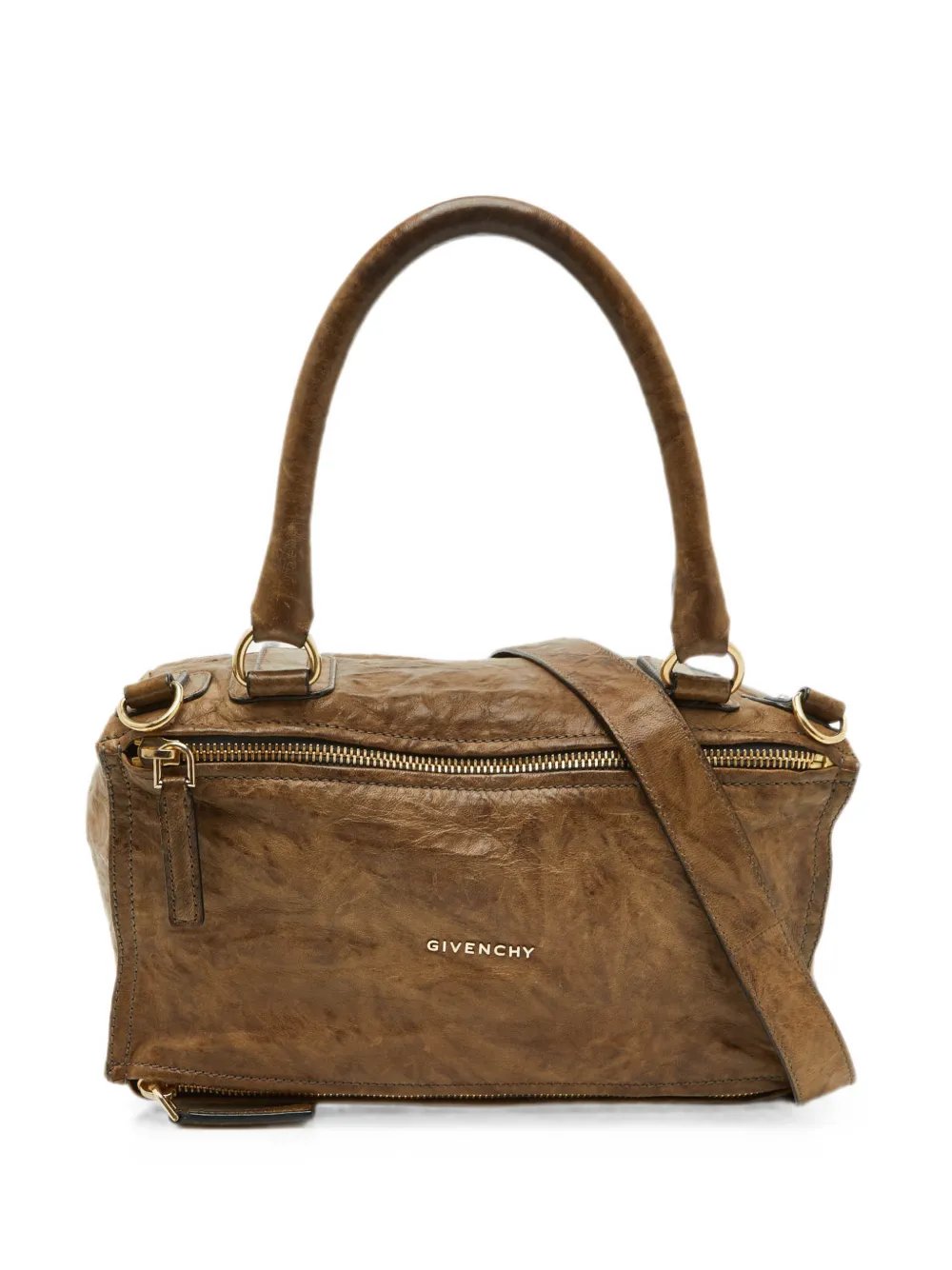 Pandora crackle-leather satchel bag