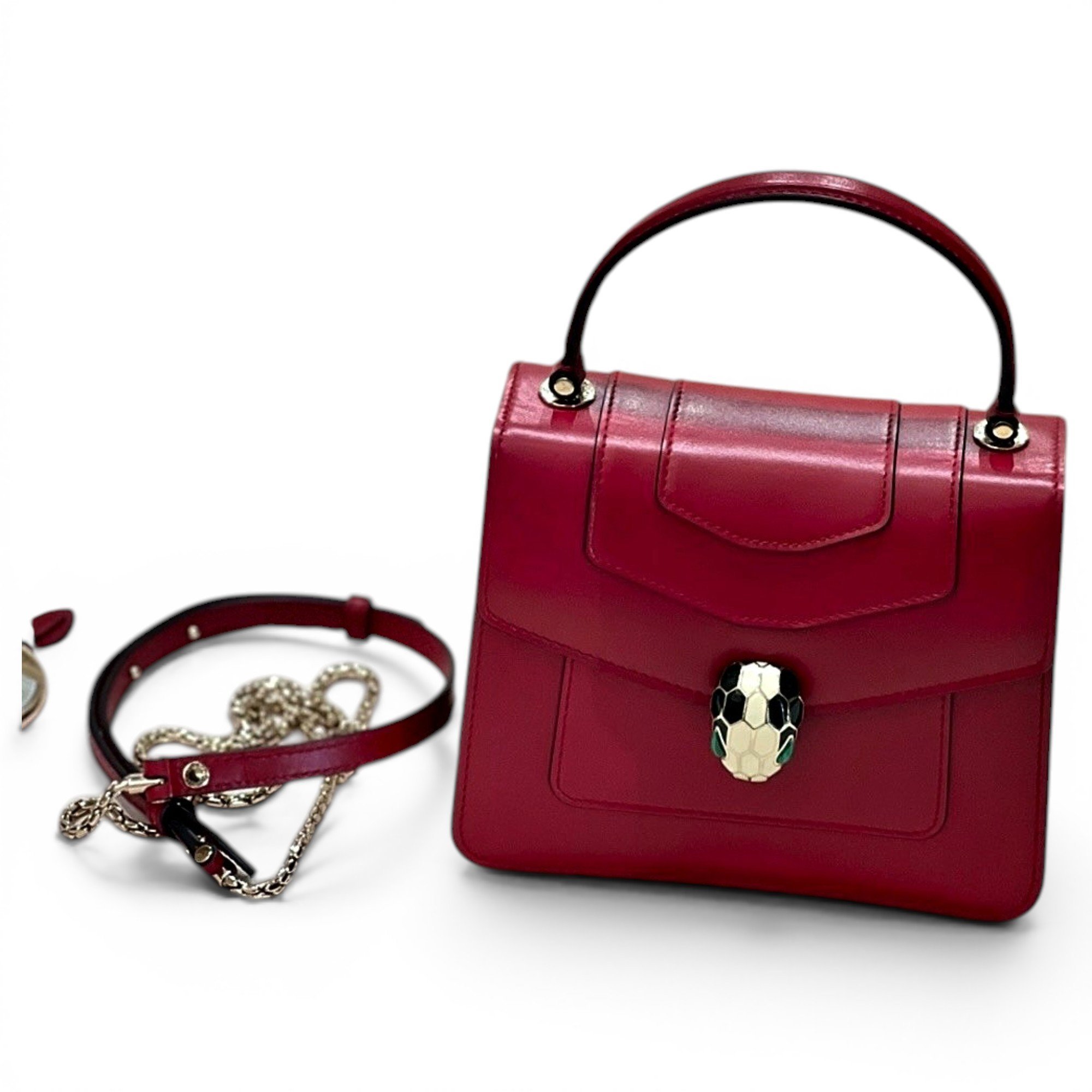 Serpenti leather handbag