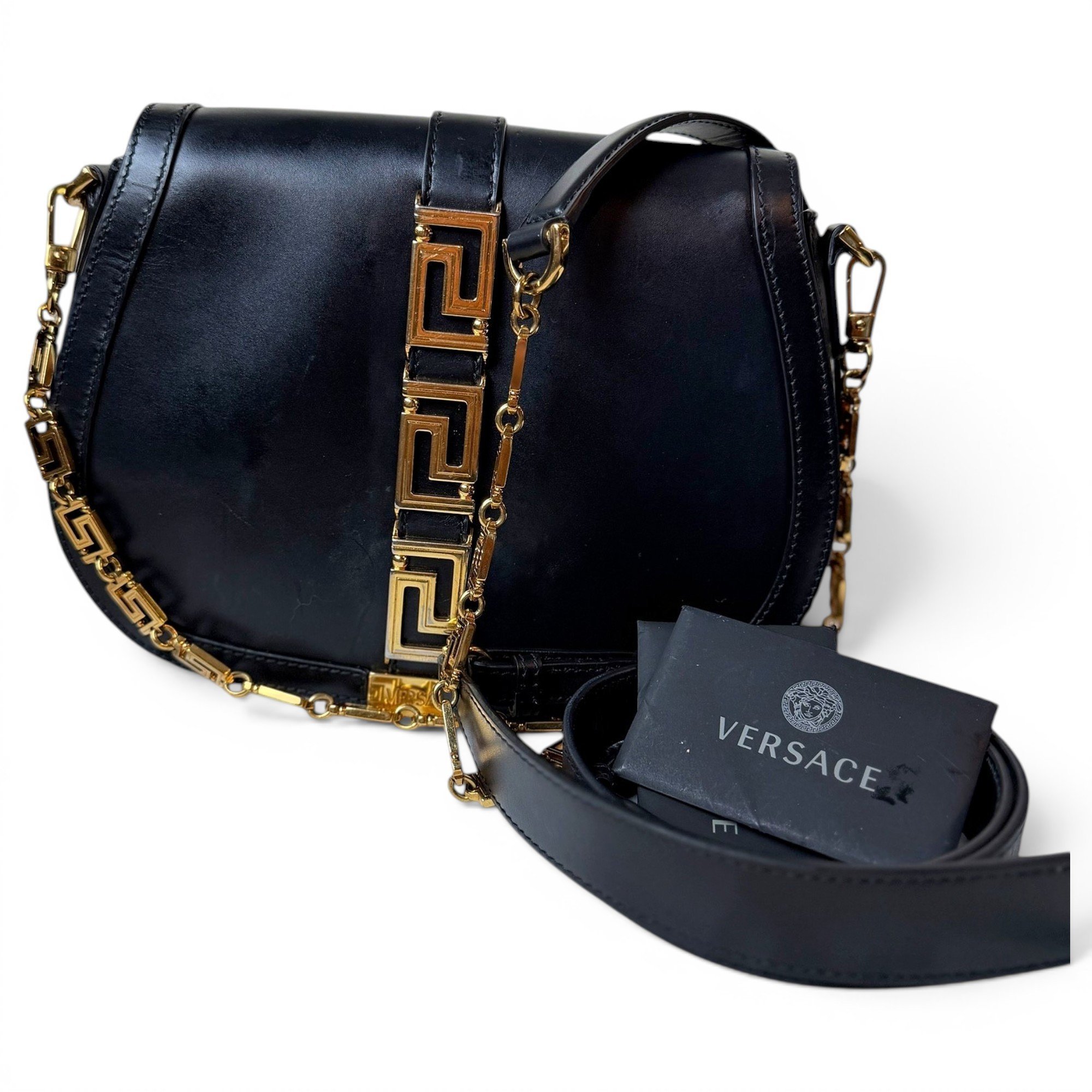Greca Goddess leather handbag