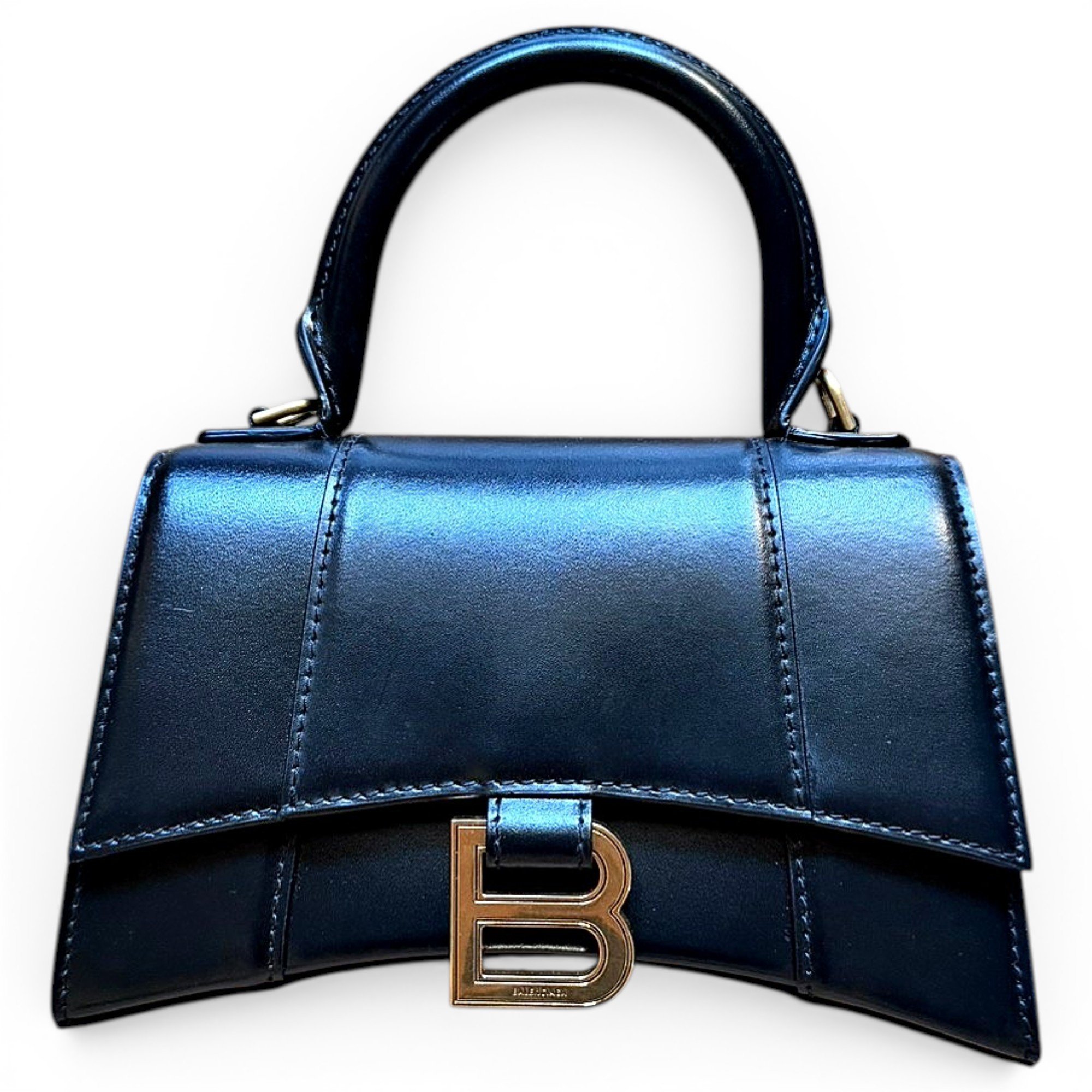 Hourglass leather mini bag