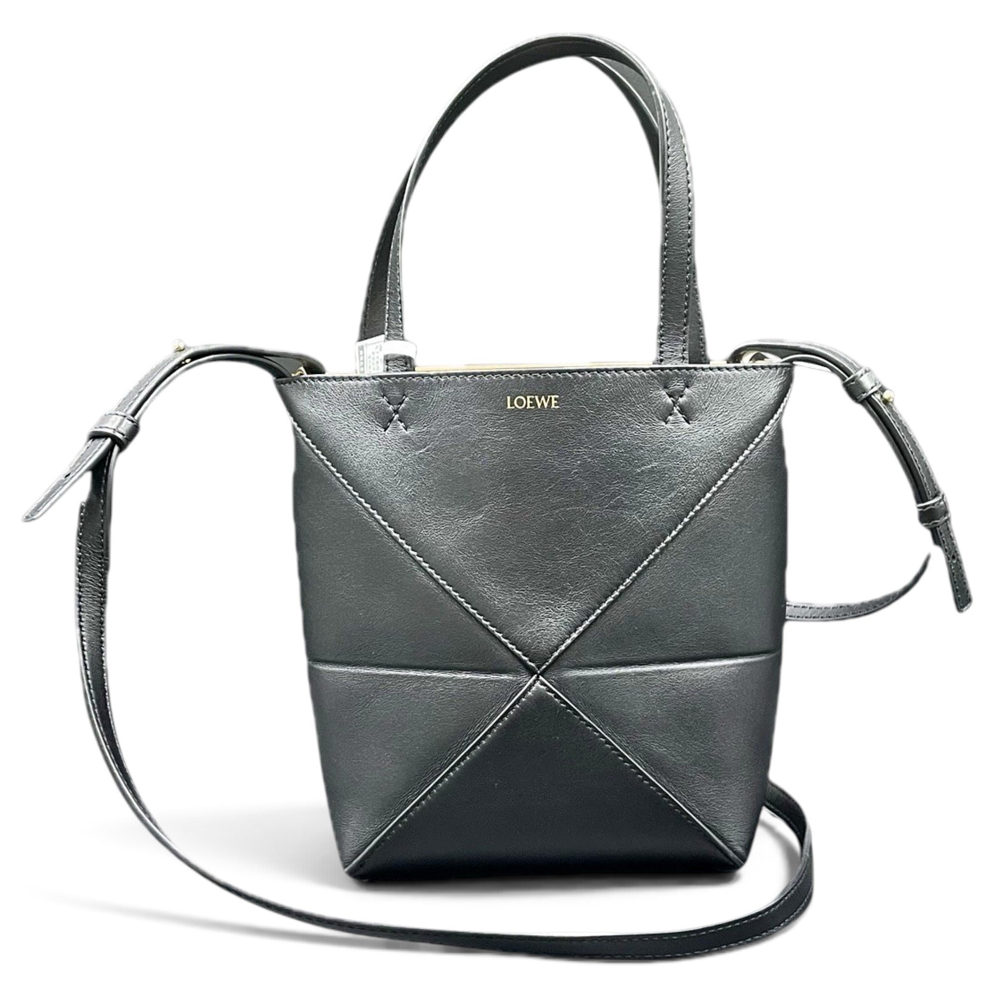Puzzle Fold leather handbag