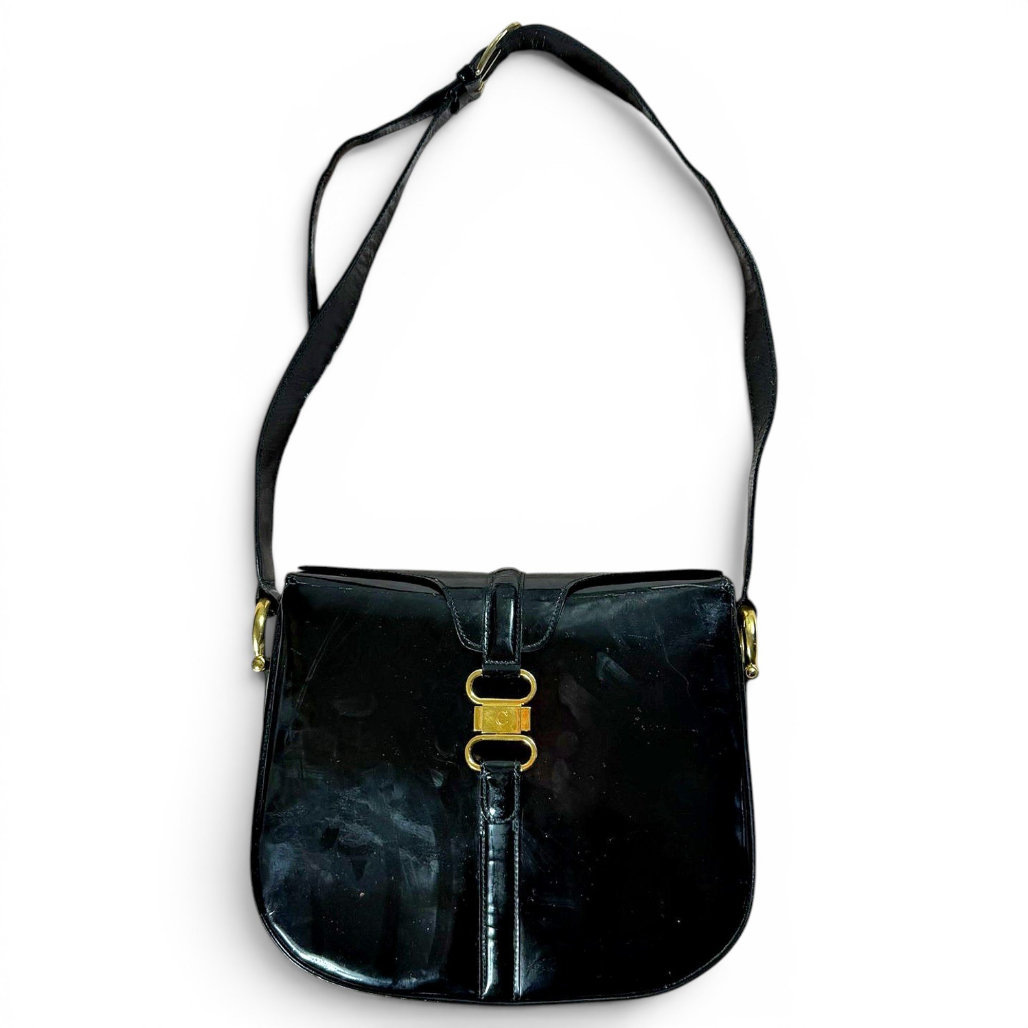 Croque patent leather crossbody bag