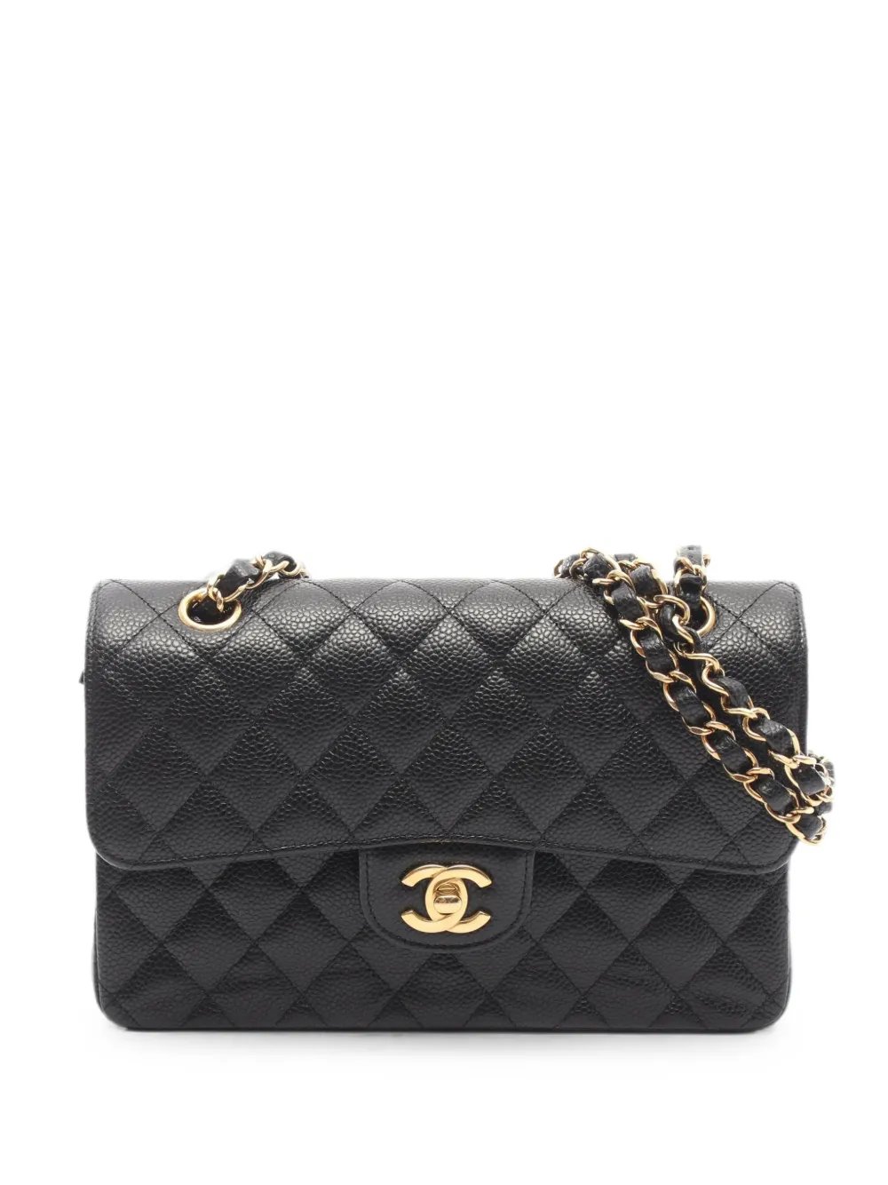 2010s Double Flap Caviar-leather shoulder bag
