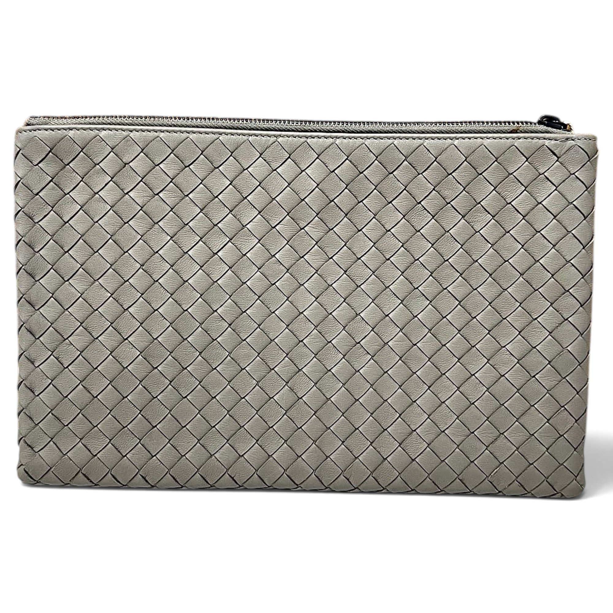 Leather clutch bag