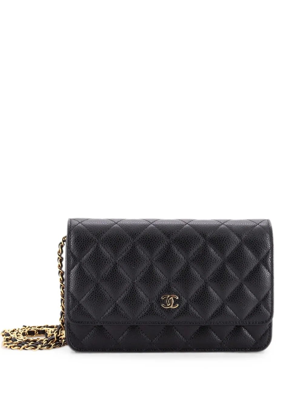 Wallet on Chain Quilted Caviar crossbody bag
