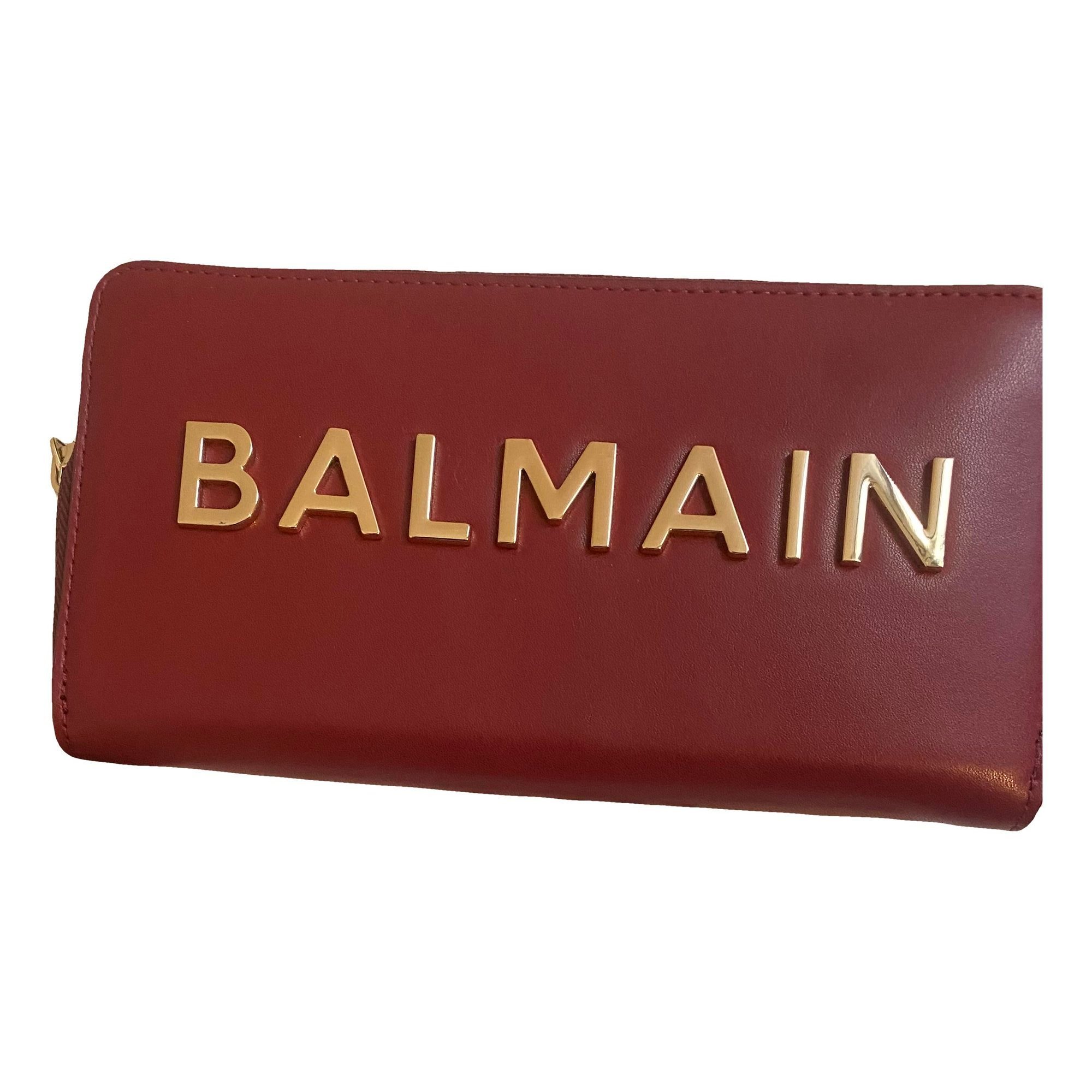 Leather clutch bag