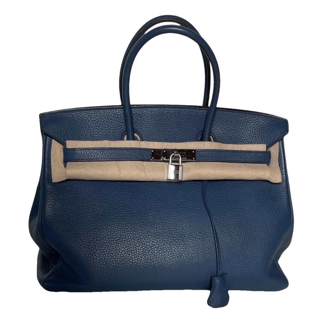 Hermes Birkin 35 Handbag Bleu De Prusse Togo Leather 2008