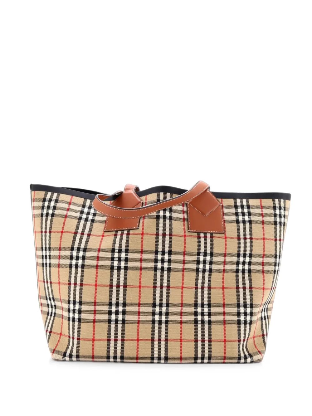 London Vintage Check Canvas Large tote bag