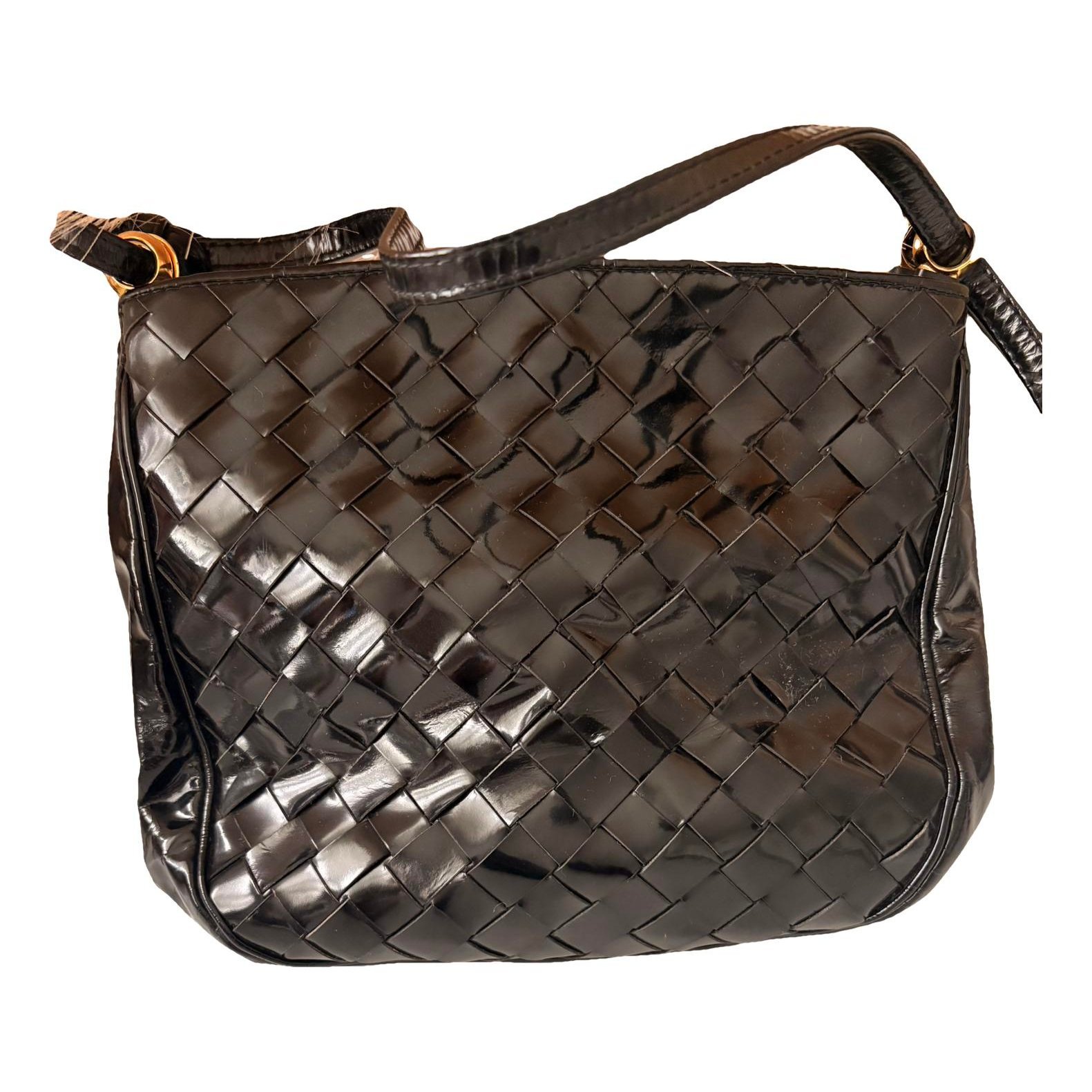 Patent leather handbag