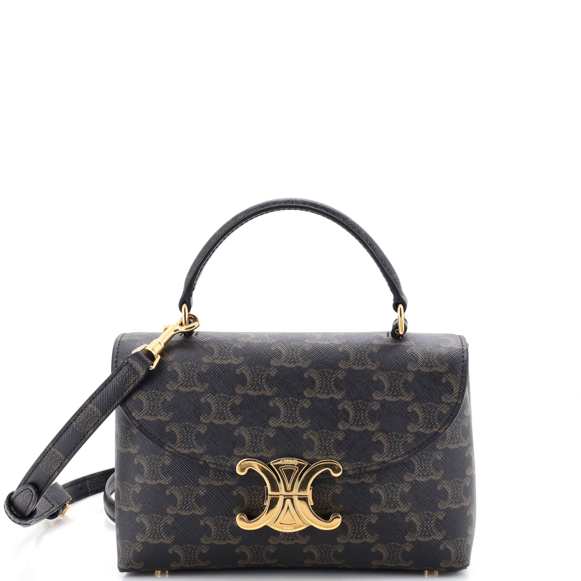 Nino Top Handle Bag Triomphe Coated Canvas Teen