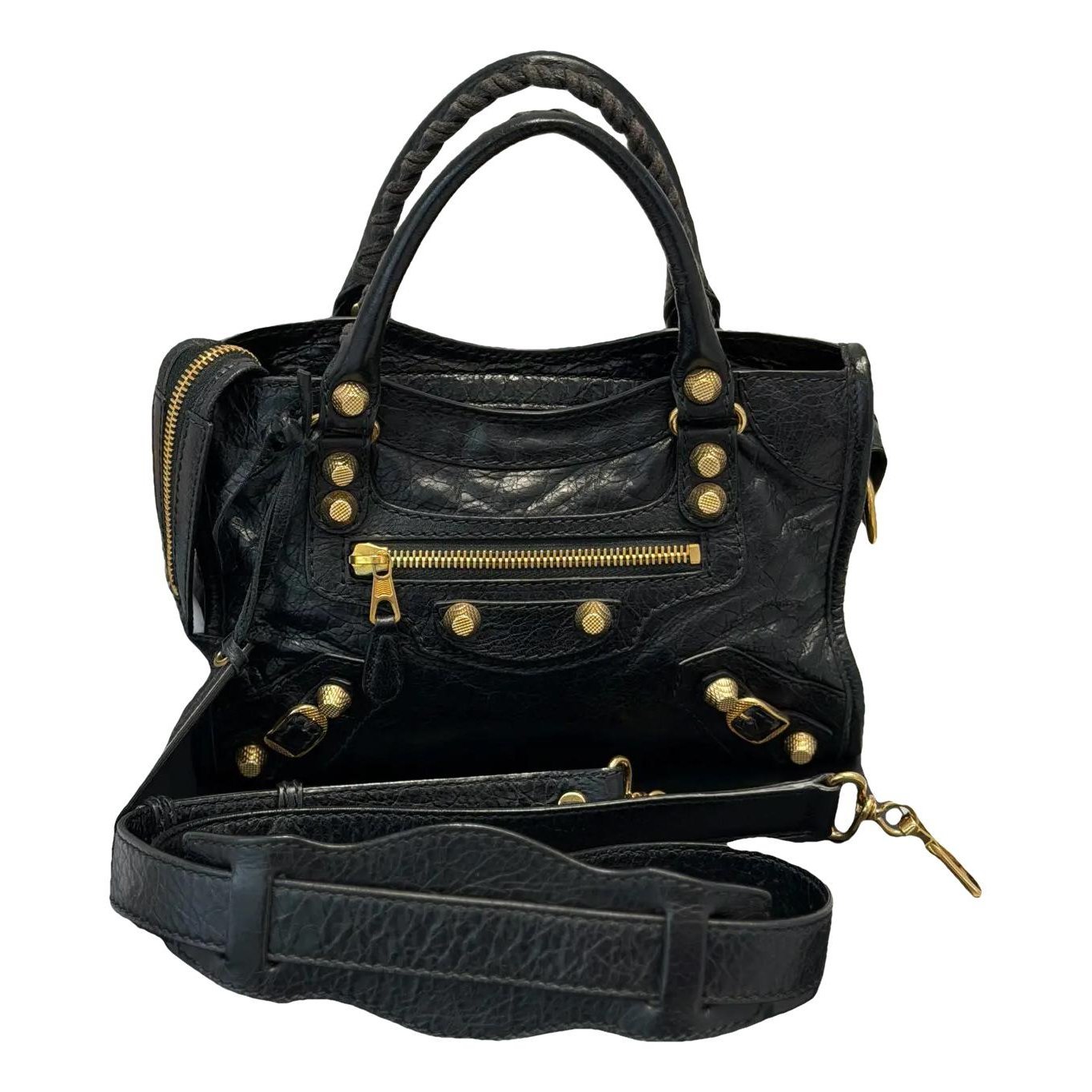 City leather handbag