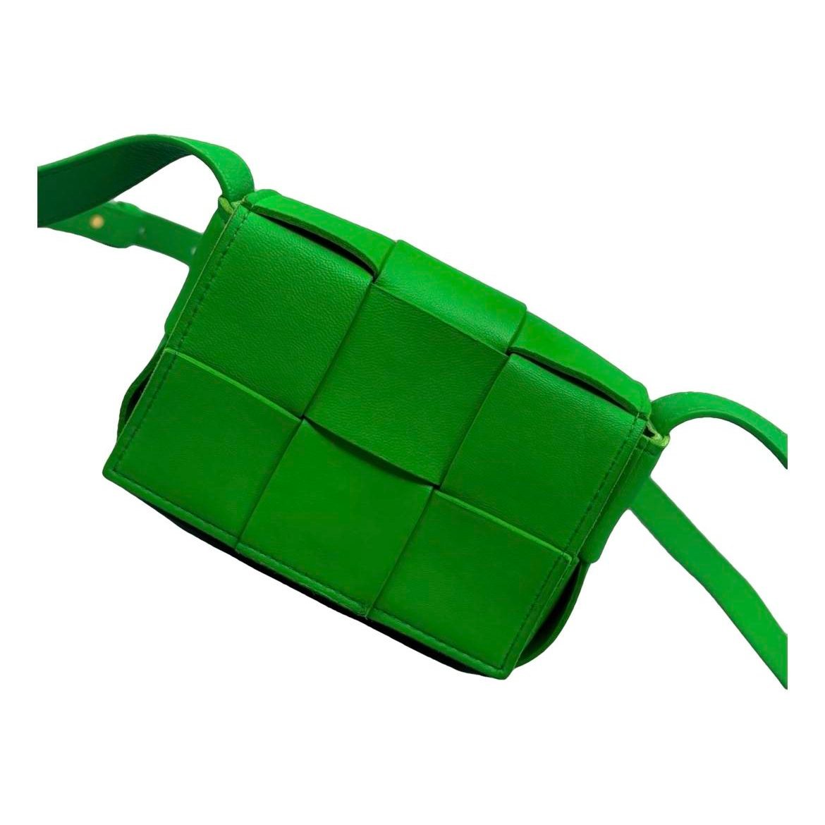 Cassette leather handbag