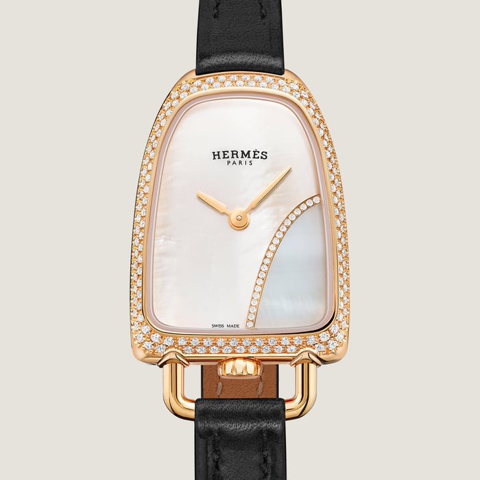 Sans Coloris Galop d'Hermès Watch, Medium Model, 32 MM