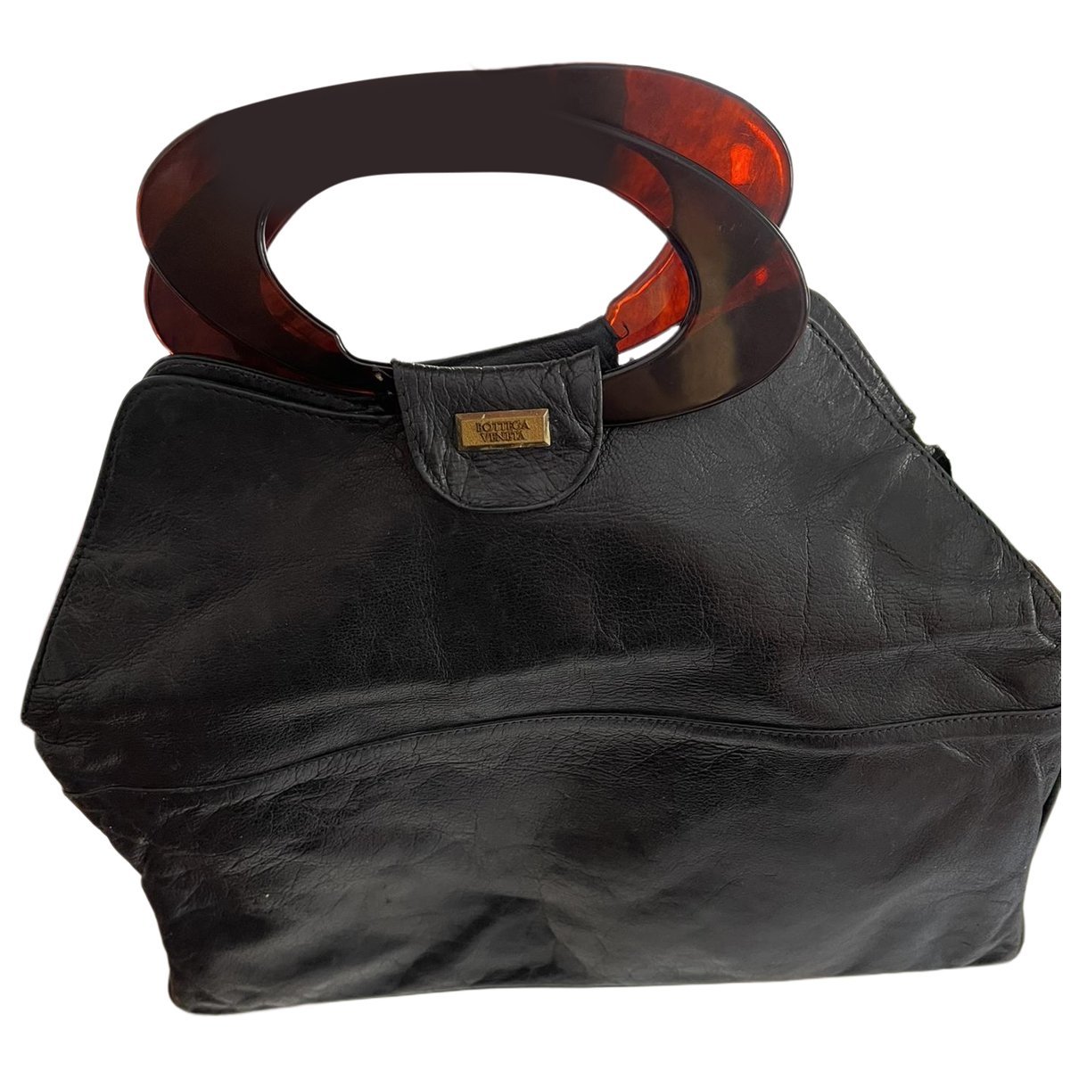 Leather clutch bag