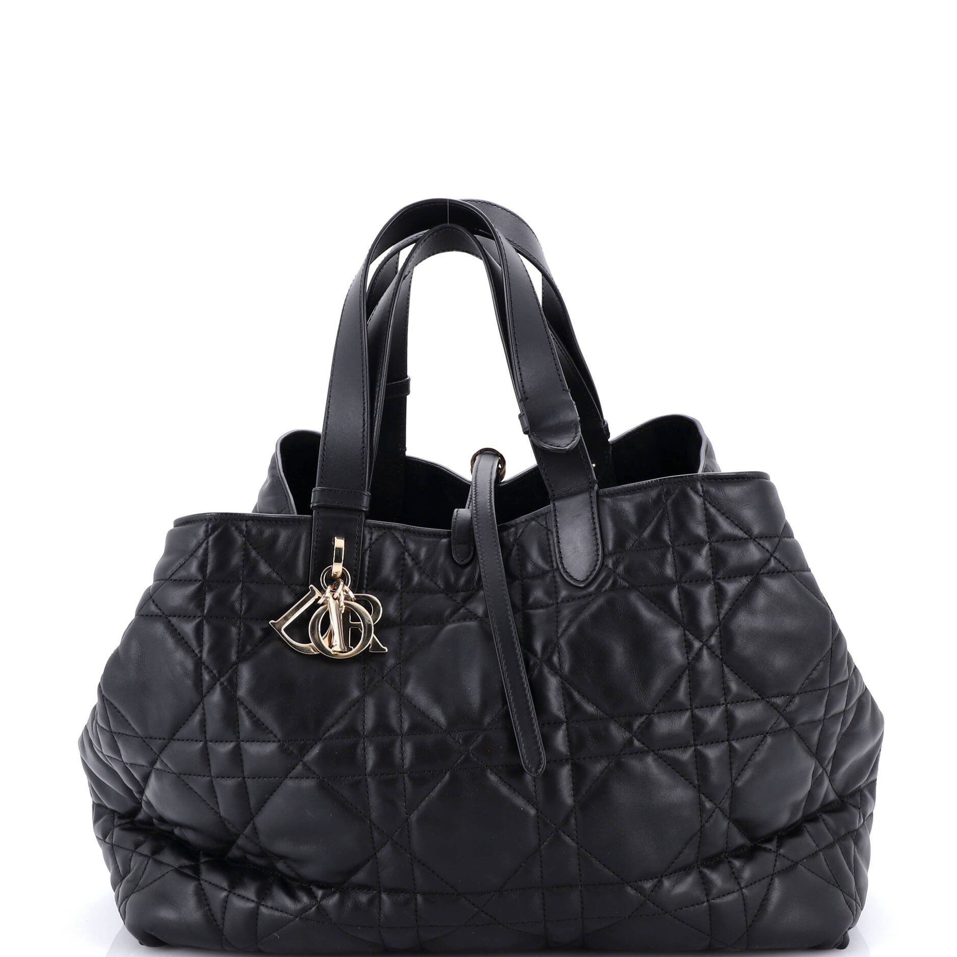 Dior Toujours Tote Bag Macrocannage Quilt Calfskin Large