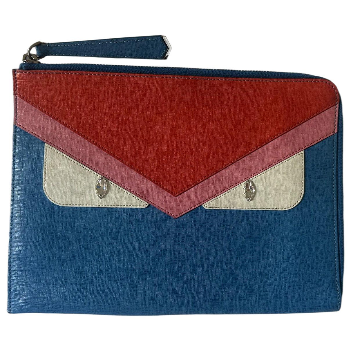 Leather clutch bag