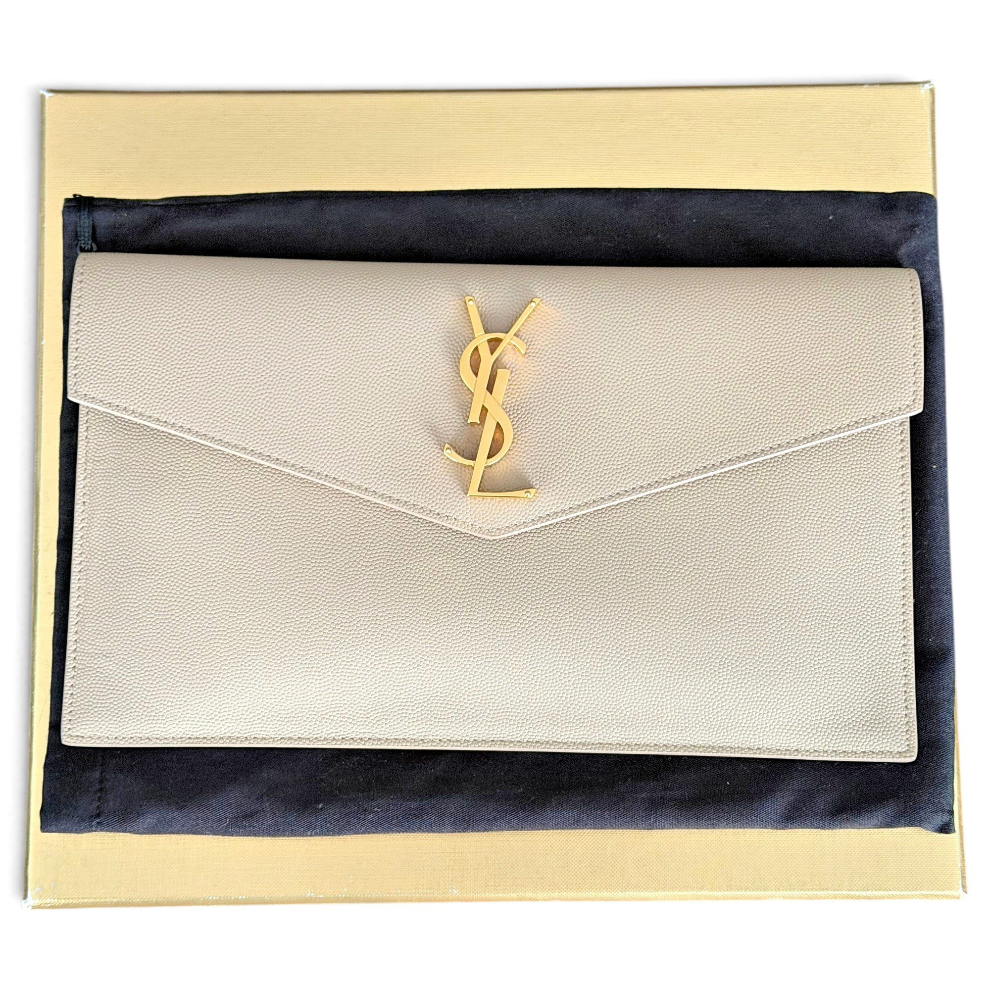 Leather clutch bag
