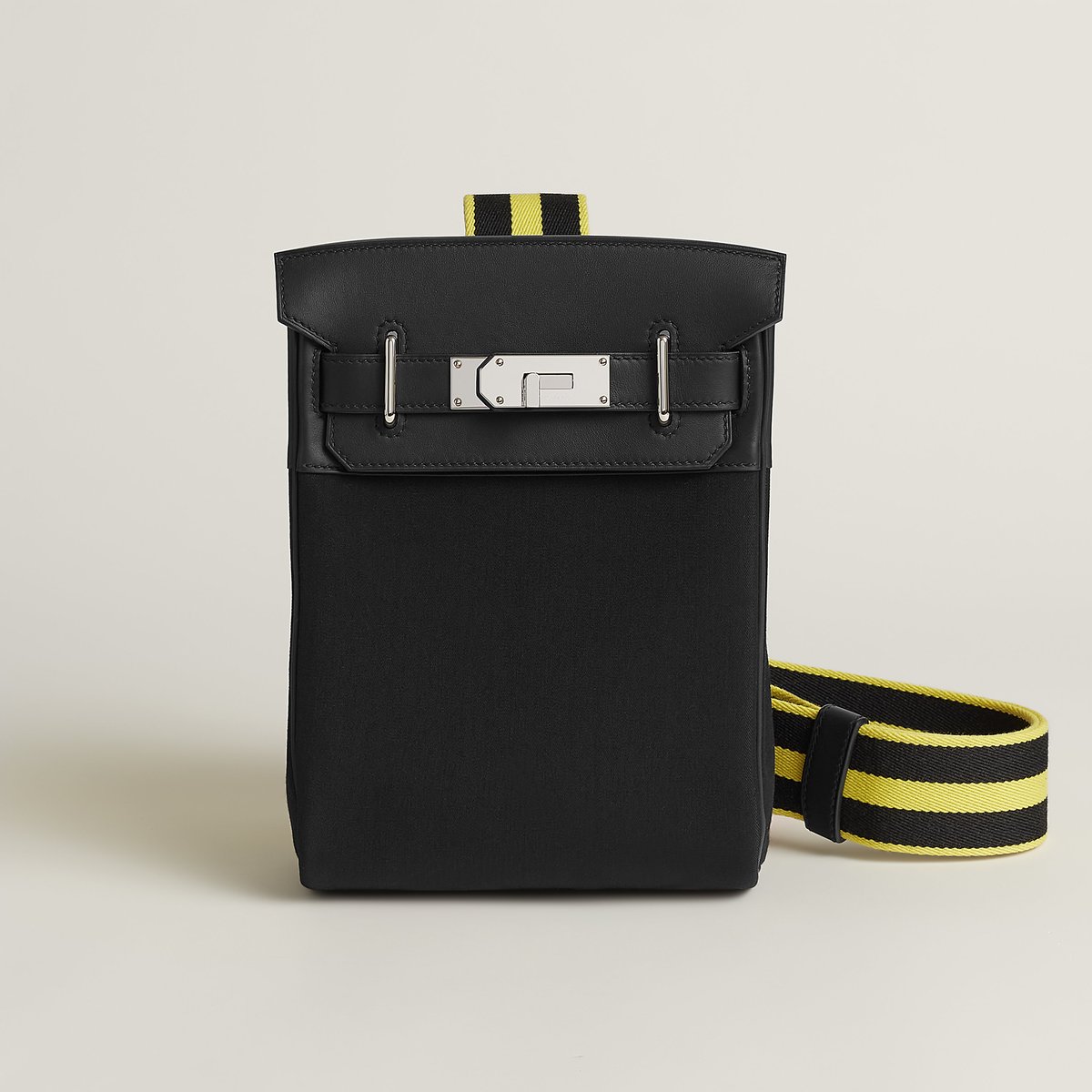 Hermès HAC à Dos in Noir, New Lime