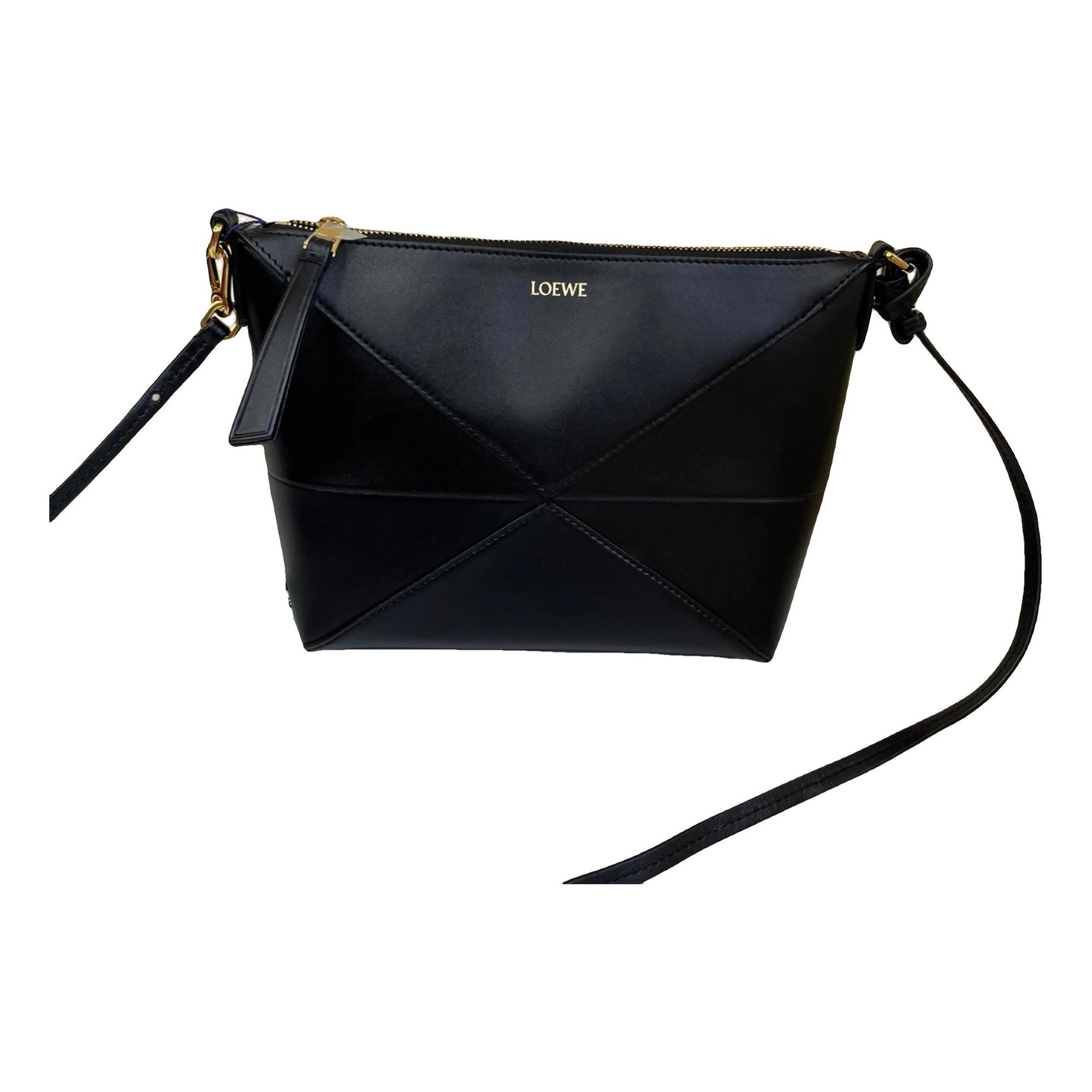Puzzle Fold Pouch leather handbag