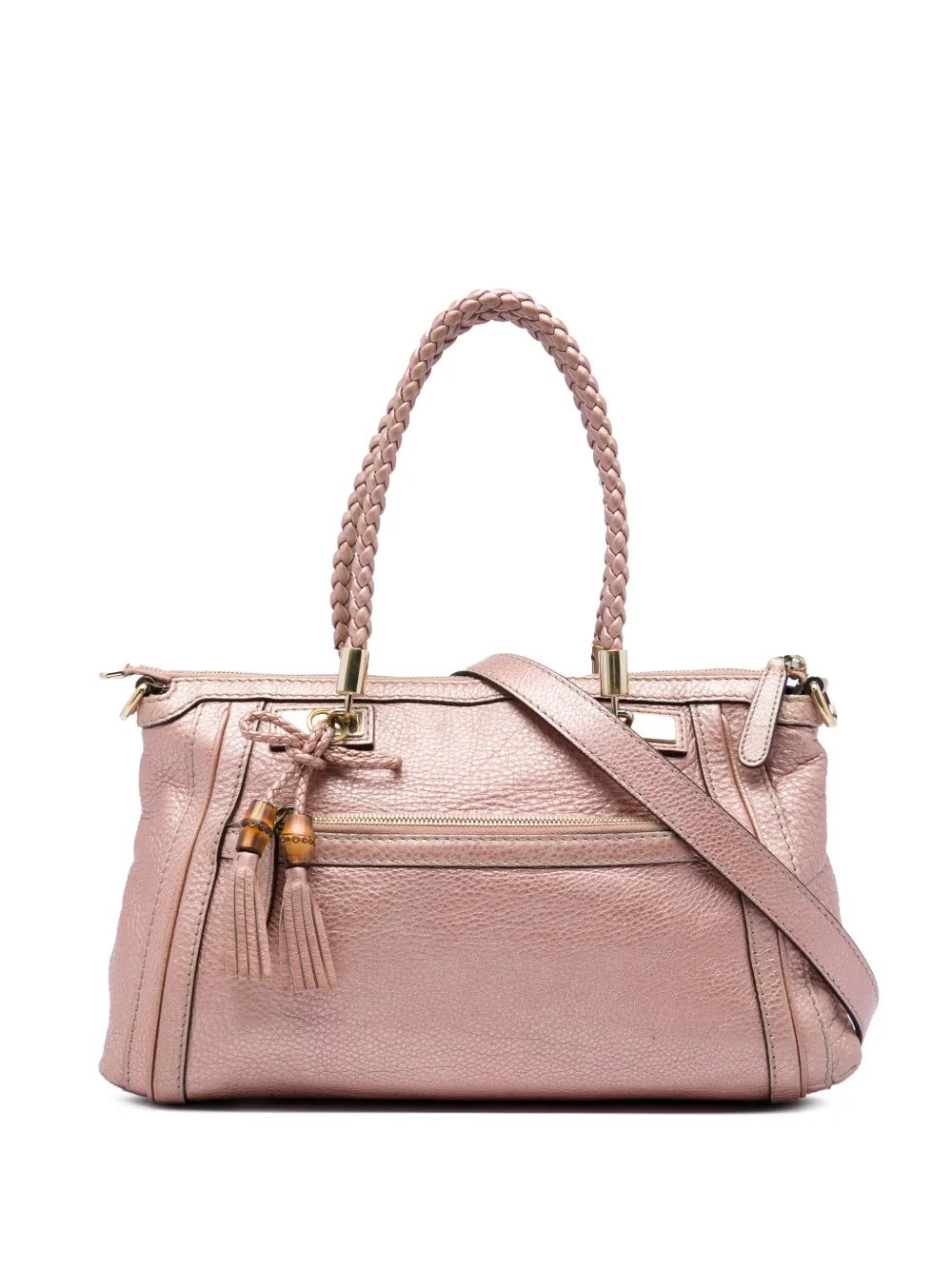 2016-2026 Metallic Pebbled Calfskin Bella satchel