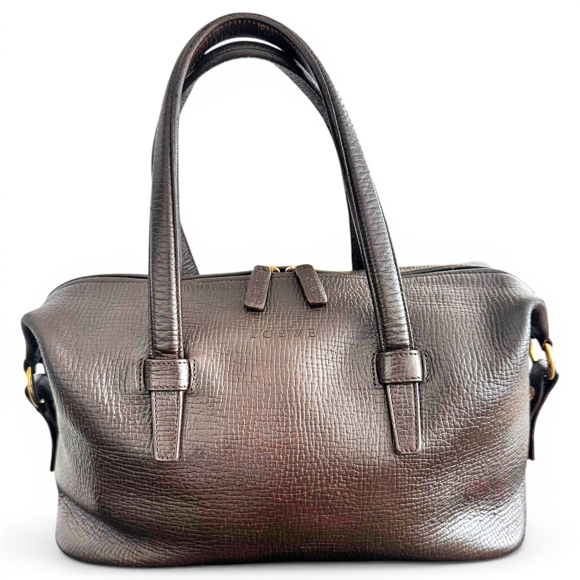 Puzzle leather handbag
