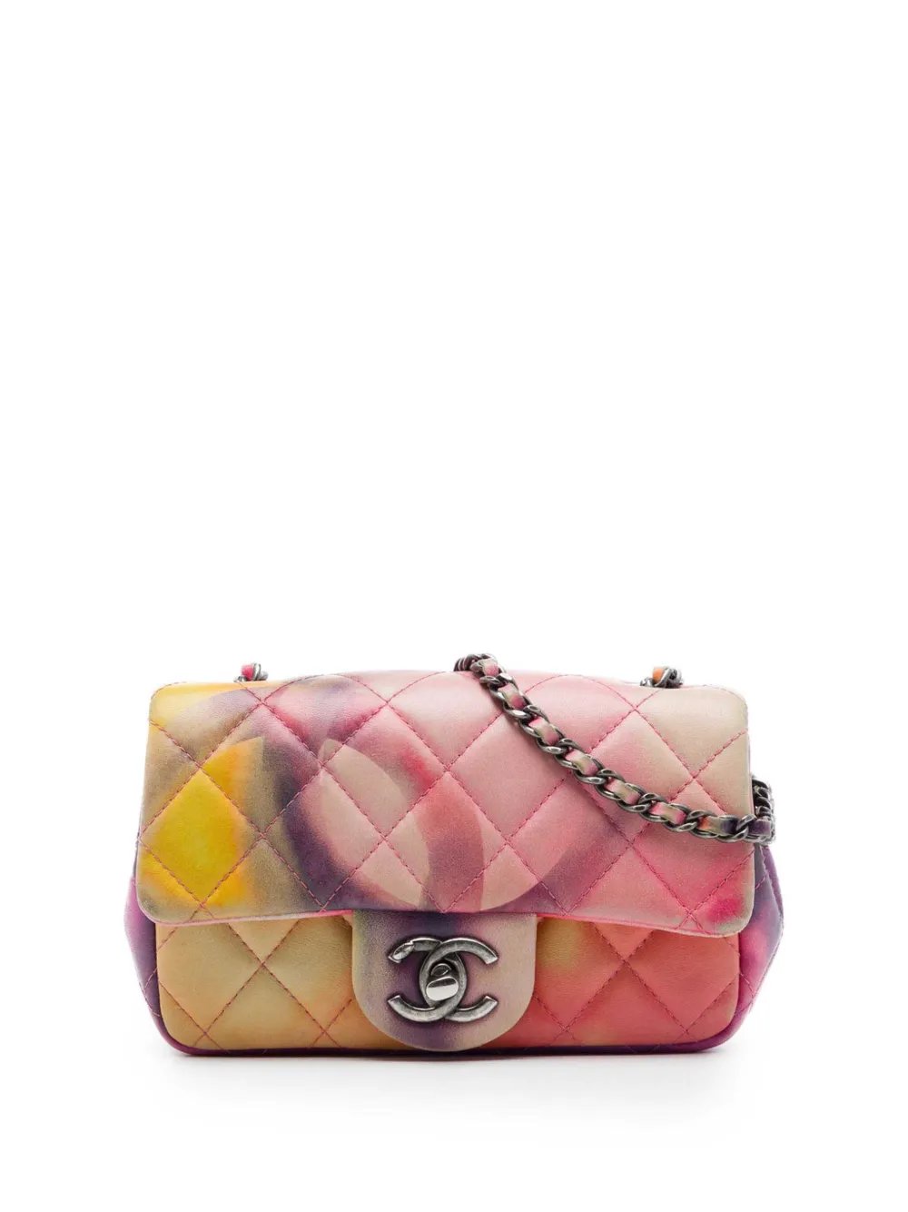 2014-2015 Extra Mini Quilted Lambskin Flower Power Single Flap crossbody bag