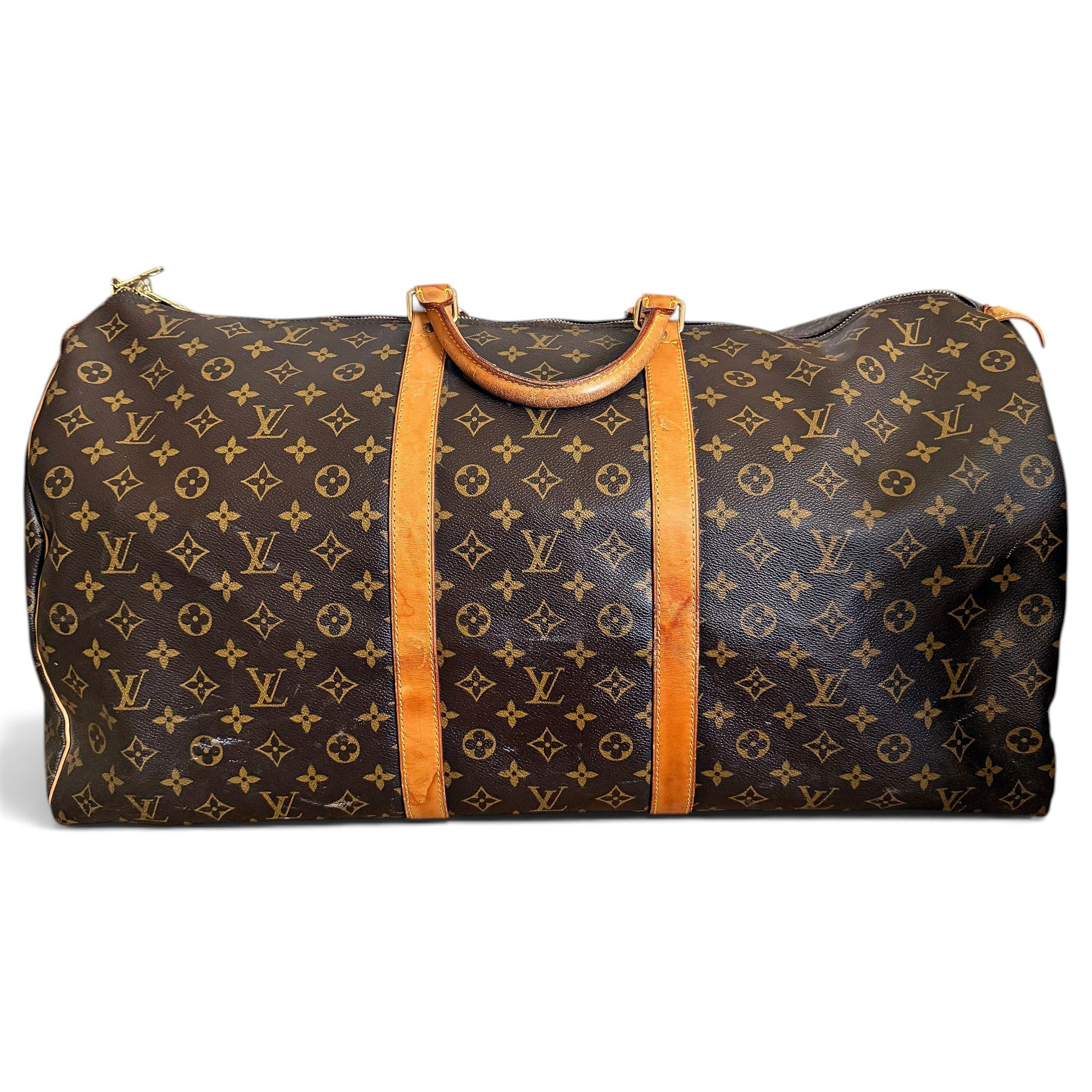Keepall leather travel bag