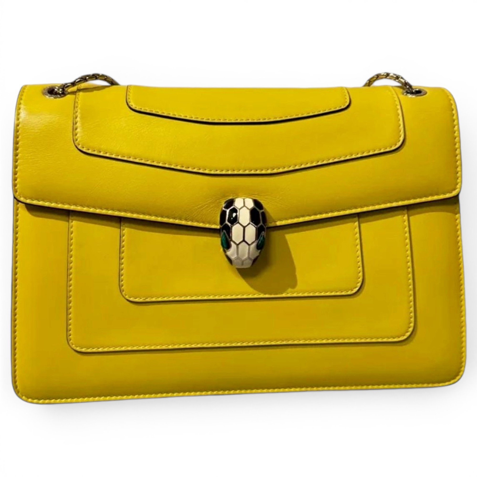 Serpenti leather handbag