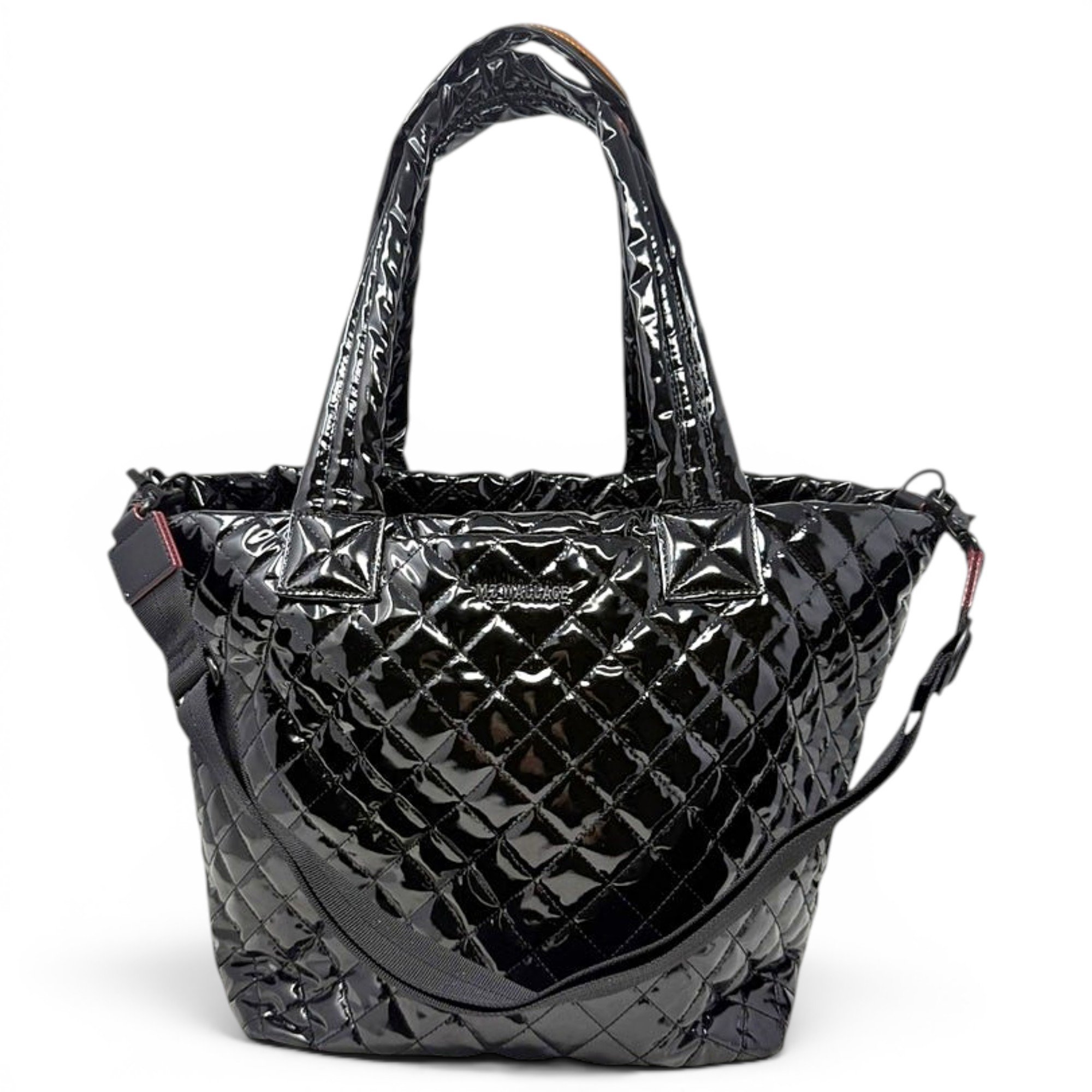 Patent leather tote