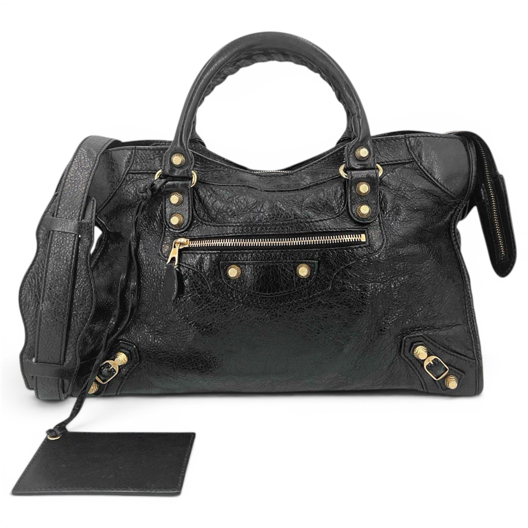 City leather handbag
