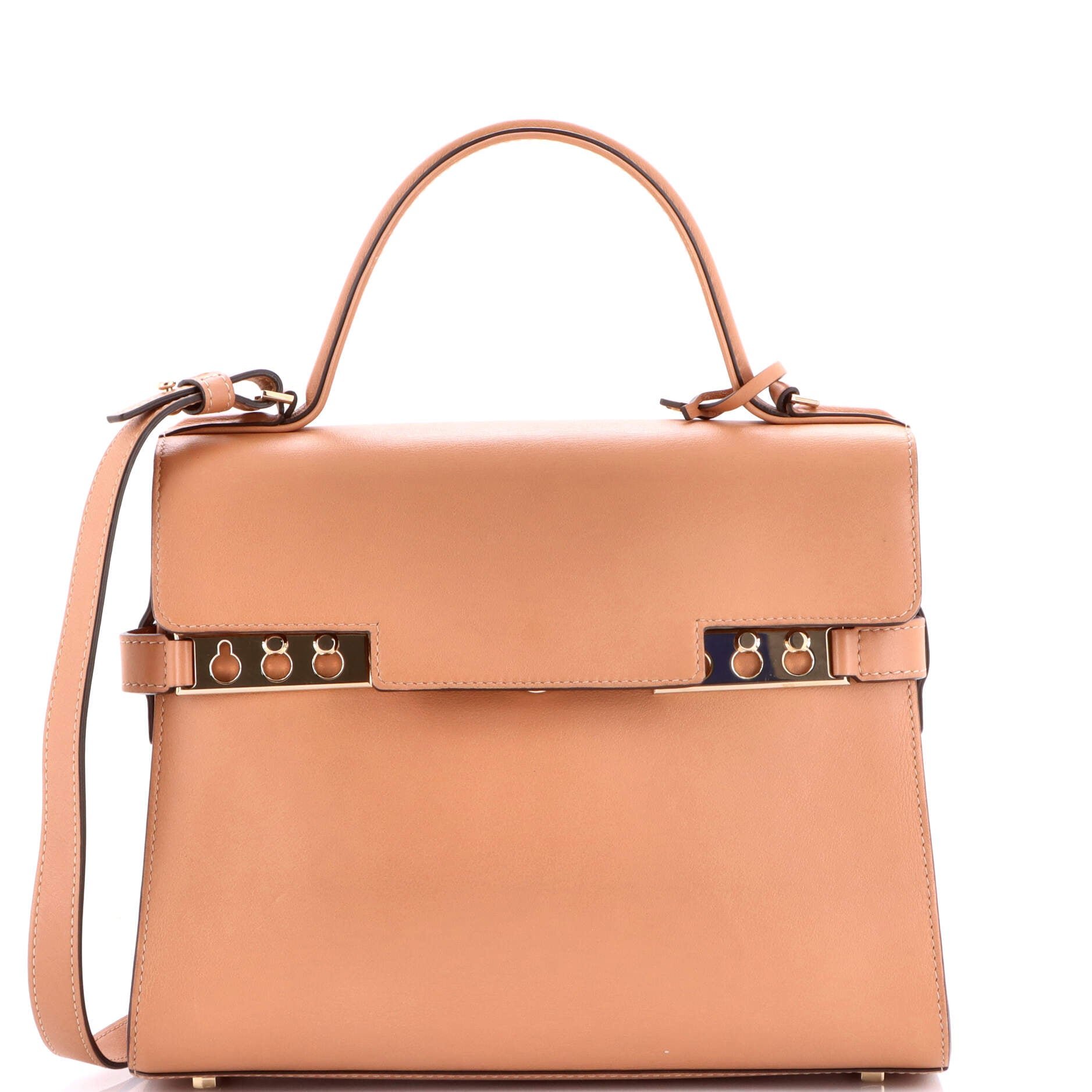 Delvaux Tempete Top Handle Bag Leather MM