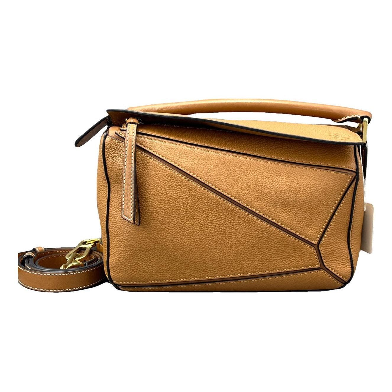 Puzzle leather tote