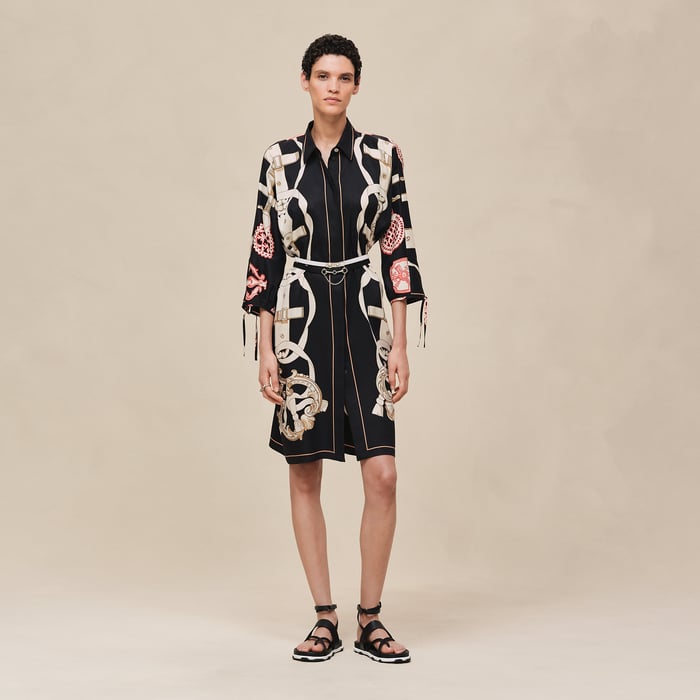 Noir "Ferronnerie Remix" Shirt Dress
