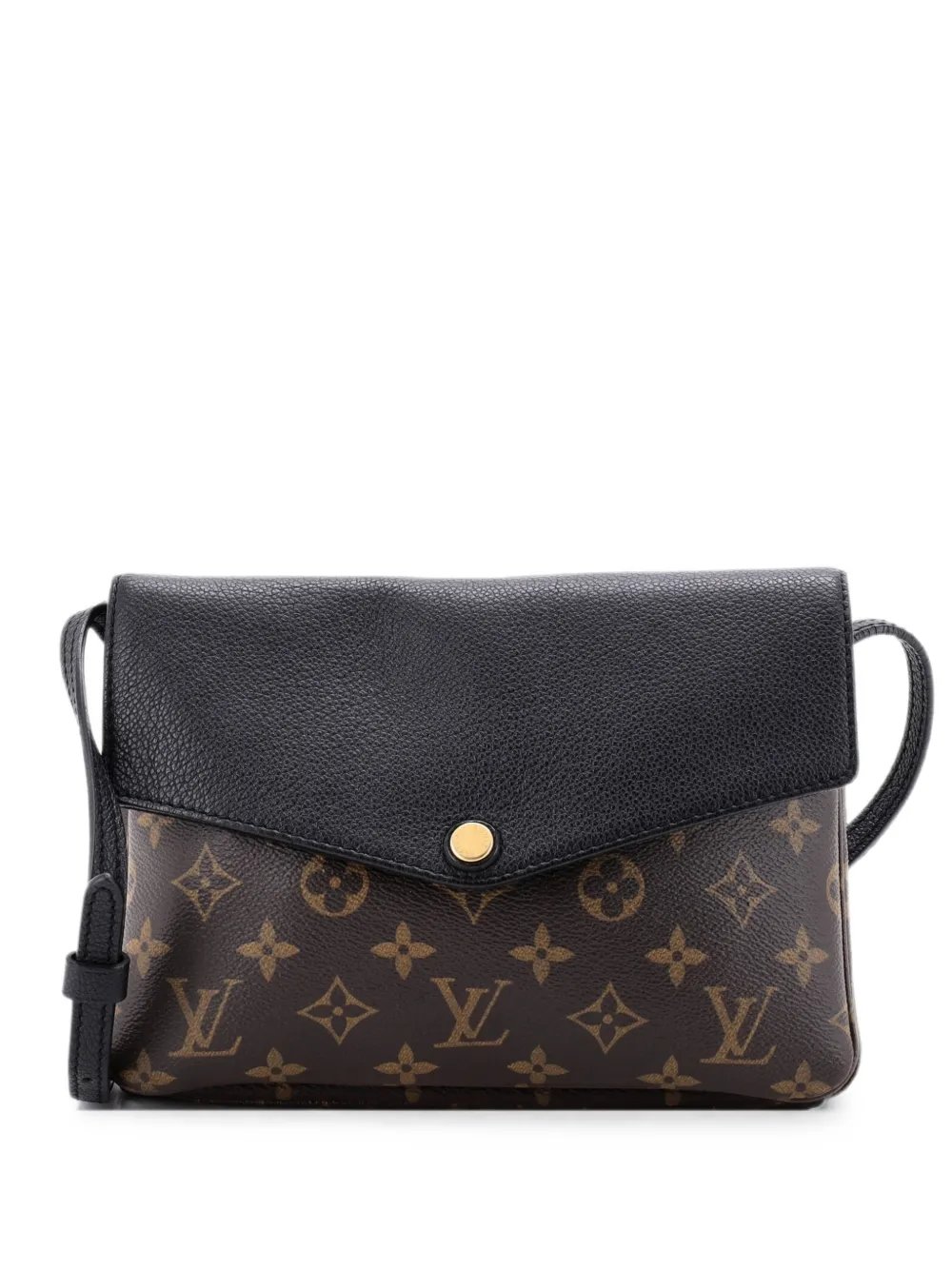 Twice Handbag Monogram Canvas and Leather crossbody bag