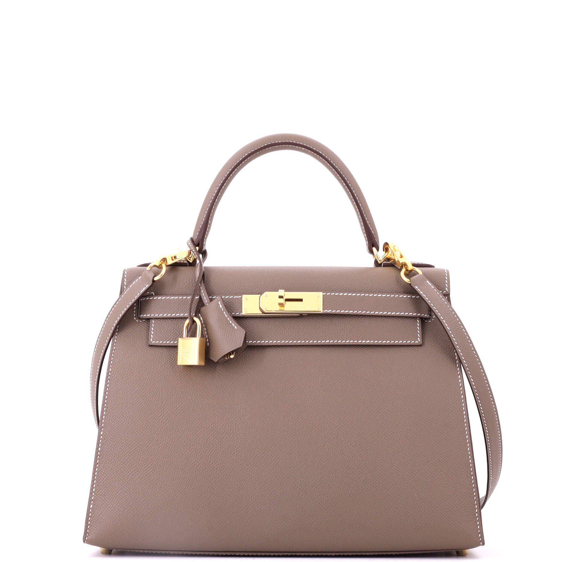 Kelly Handbag Etoupe Epsom with Gold Hardware 28