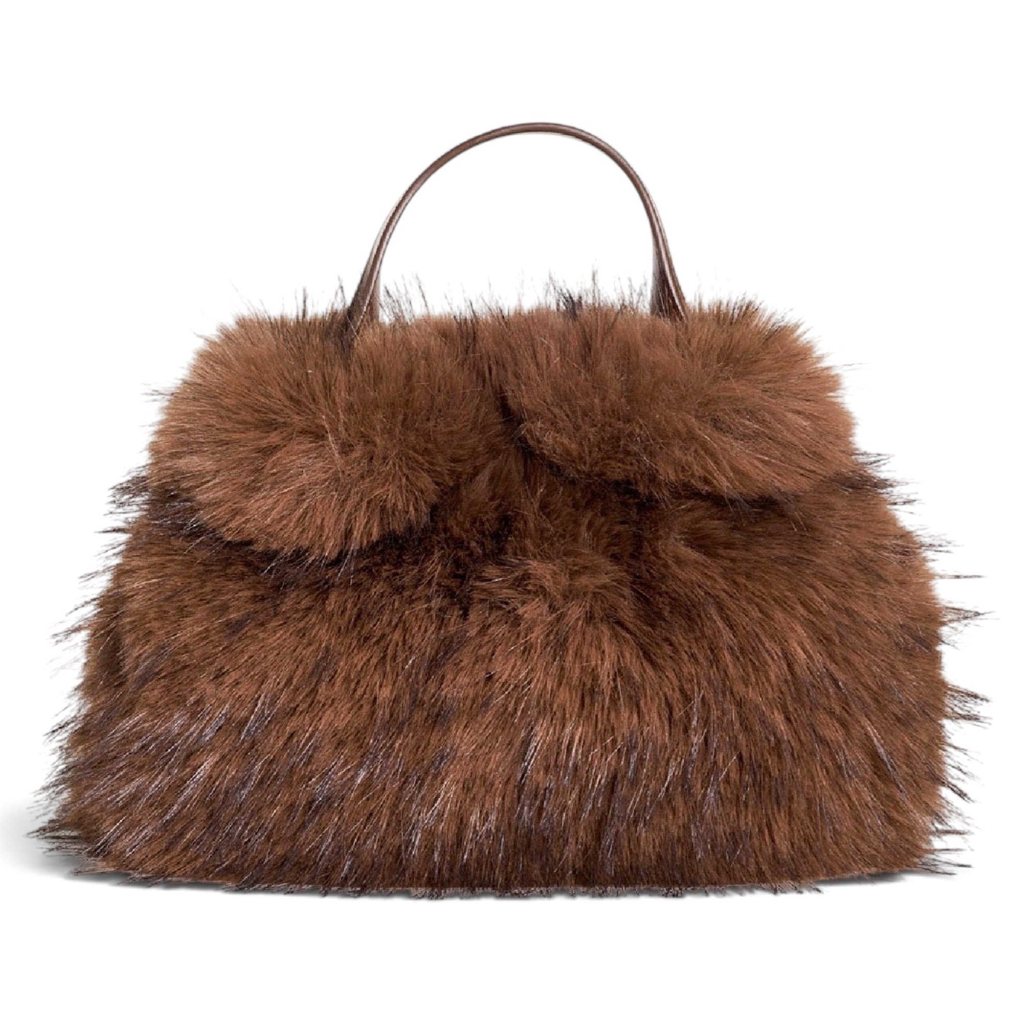 Faux fur handbag