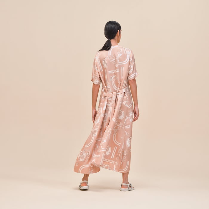 Rose Pierre De Lune "En Desordre Finesse" Belted Caftan