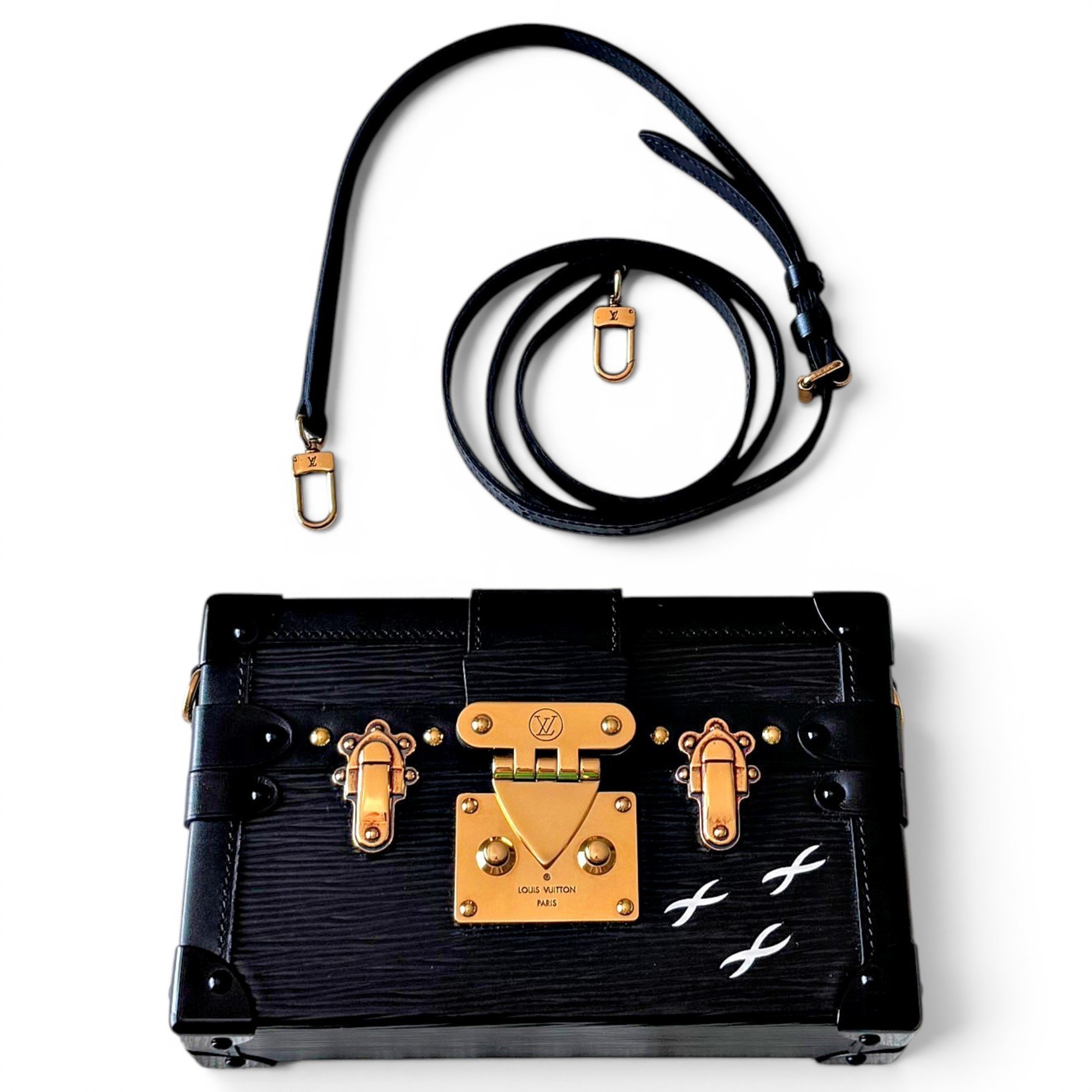 Louis Vuitton Petite Malle leather clutch bag