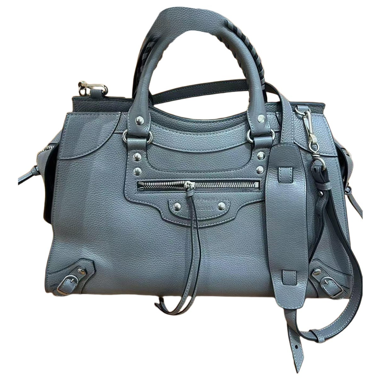 City leather handbag