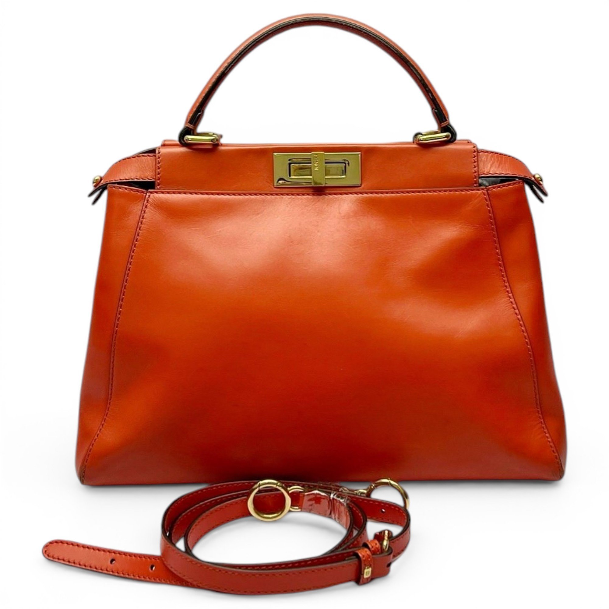 Peekaboo leather handbag