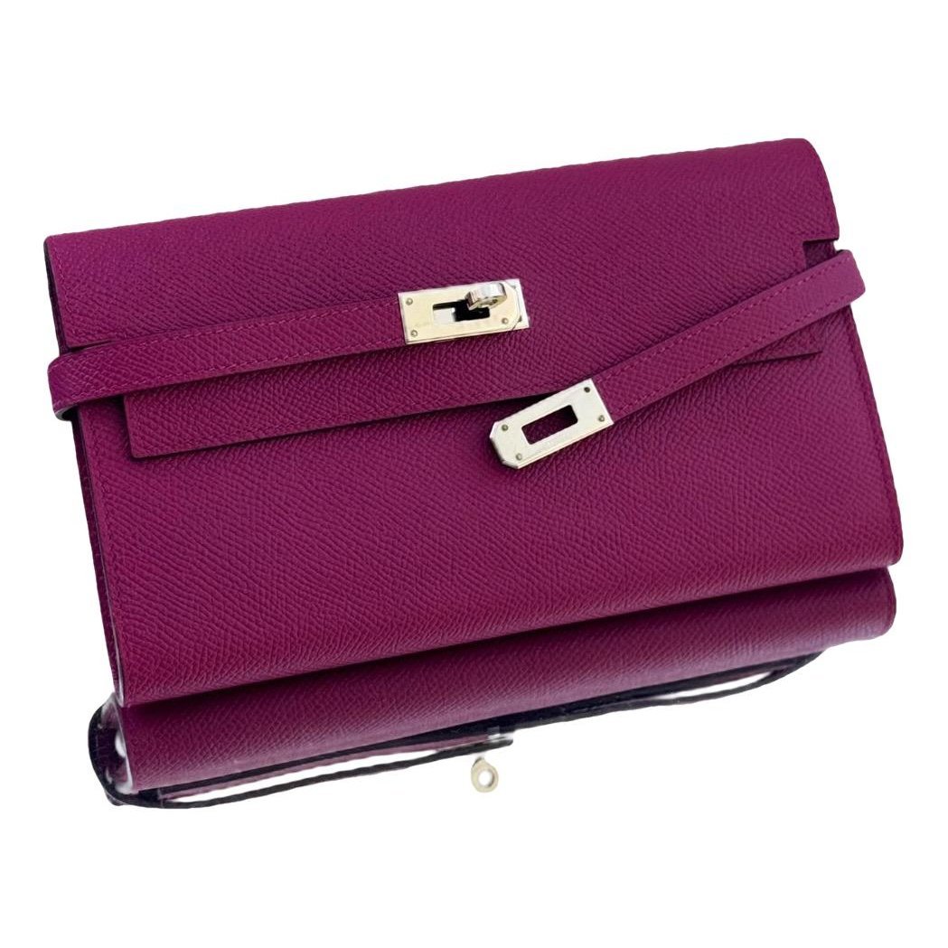 Leather clutch bag