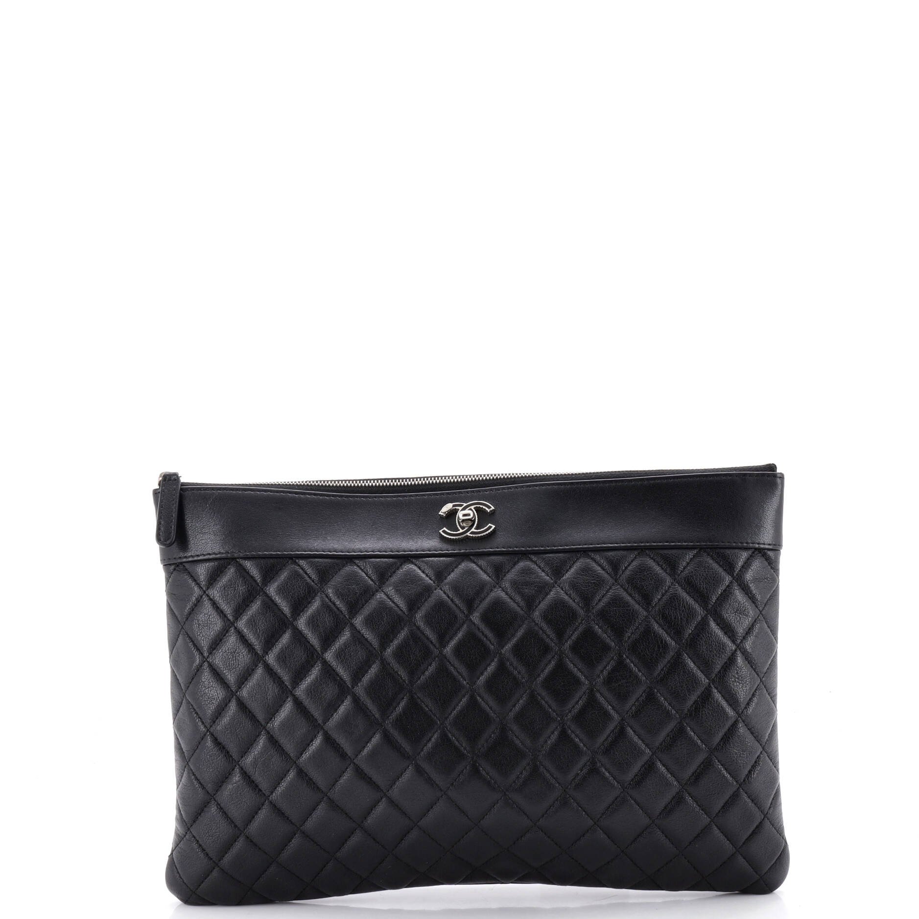 Mademoiselle Vintage O Case Clutch Quilted Sheepskin Large