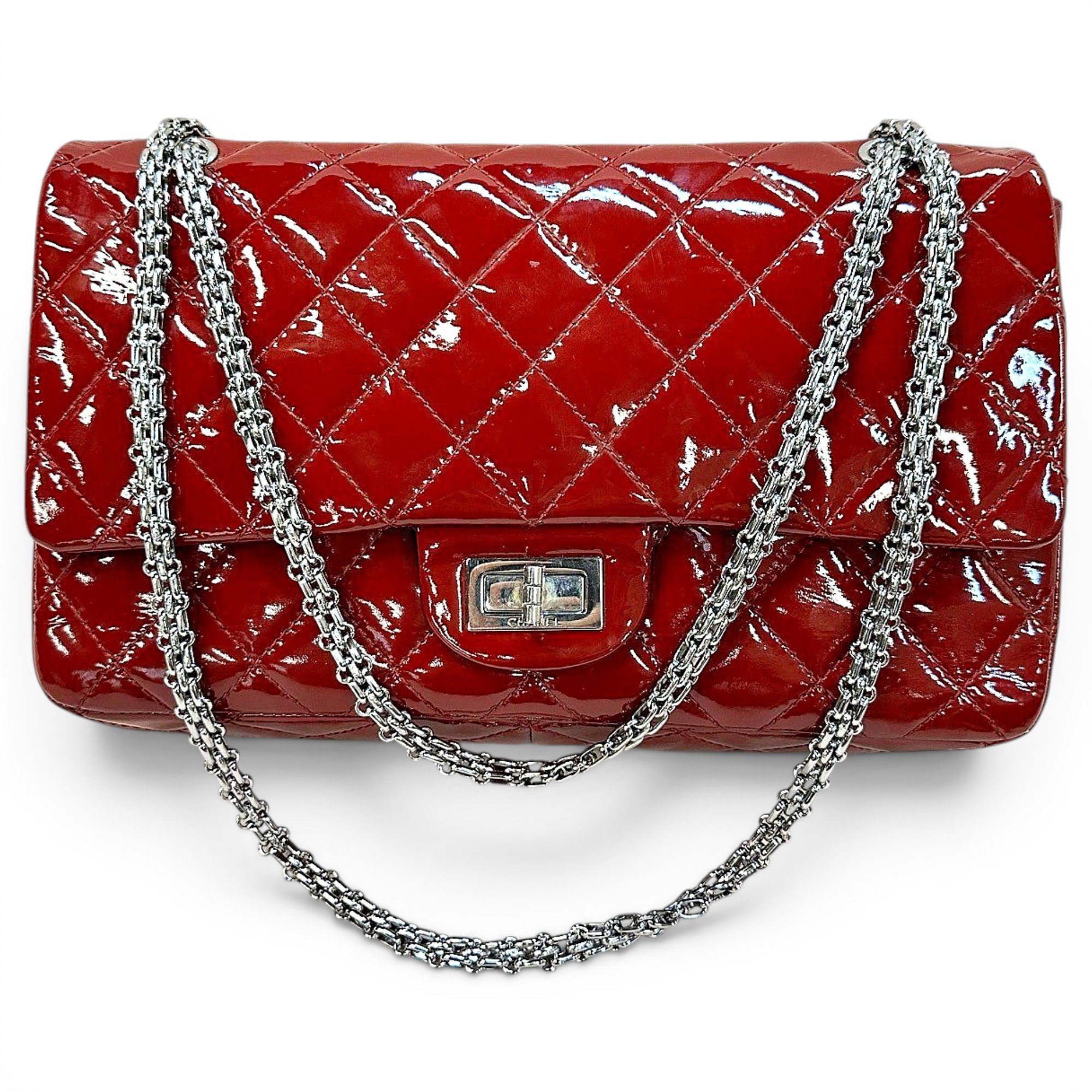 2.55 patent leather handbag