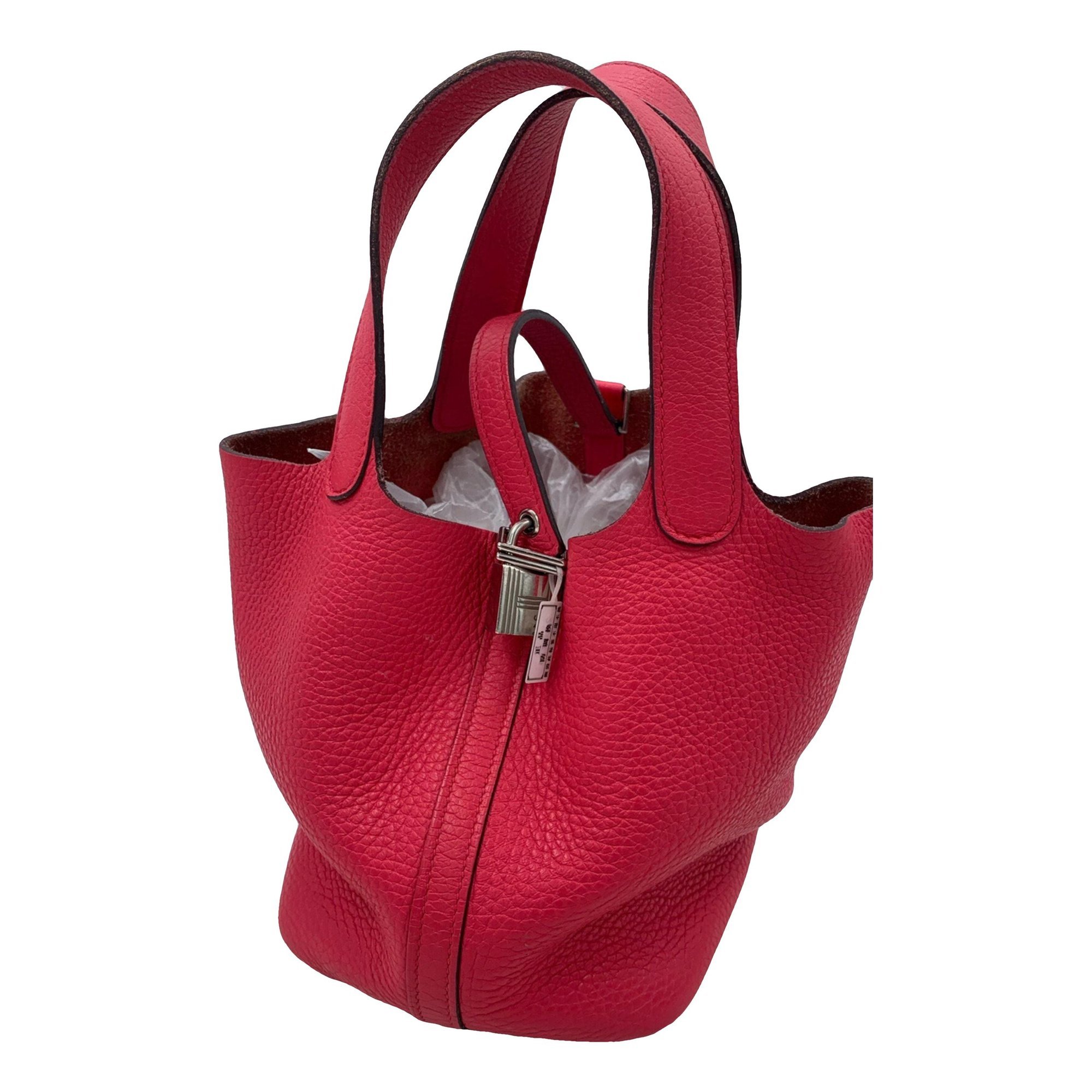 Picotin leather tote