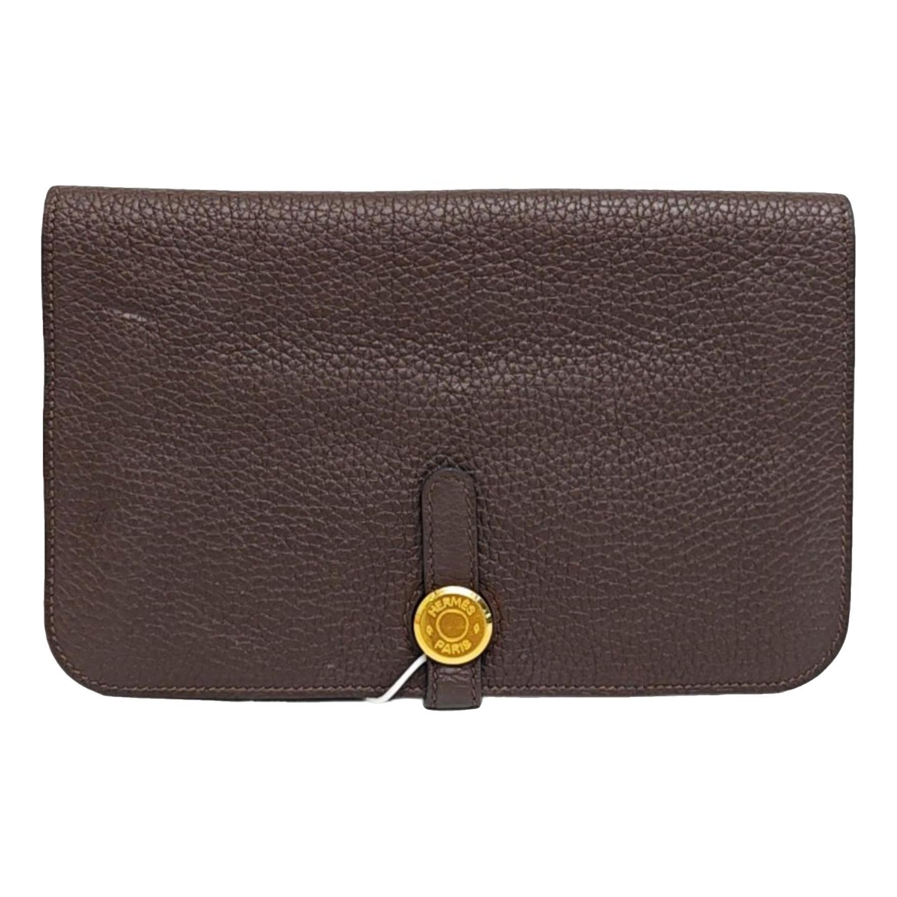Dogon leather clutch bag