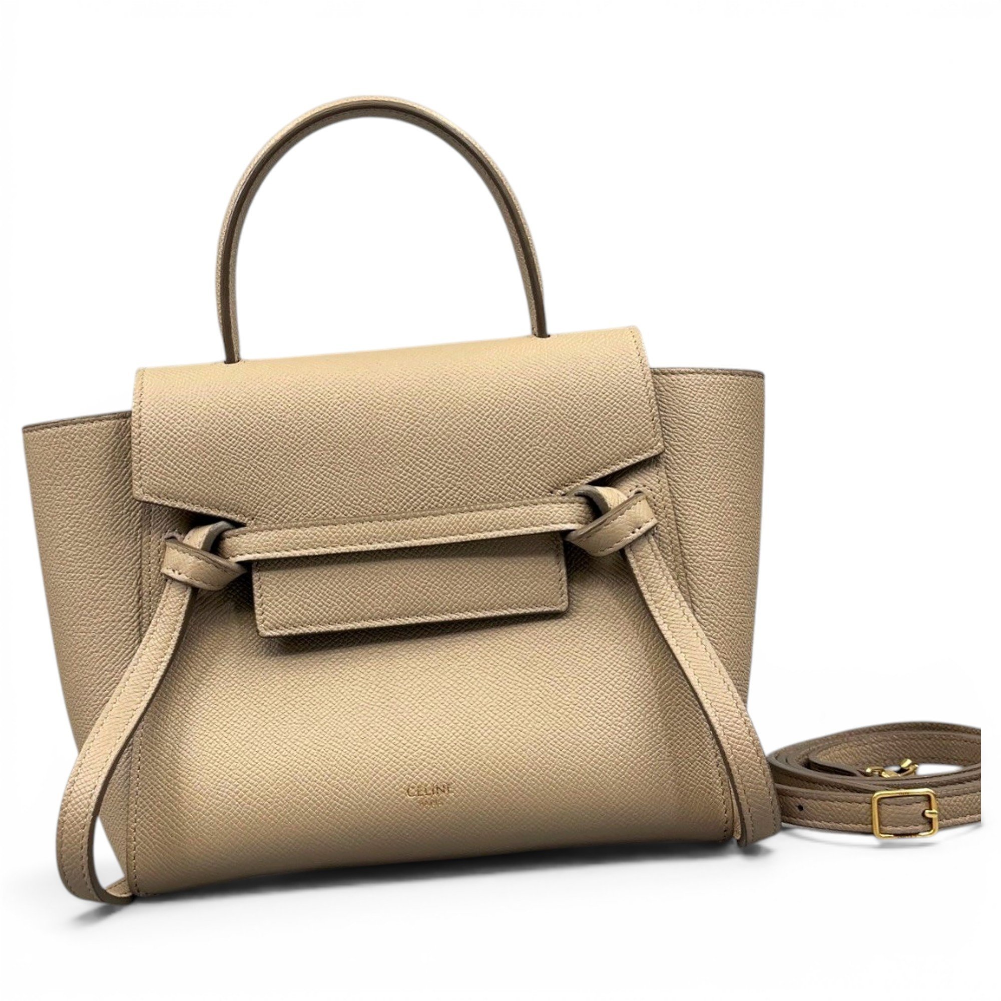 Belt leather handbag