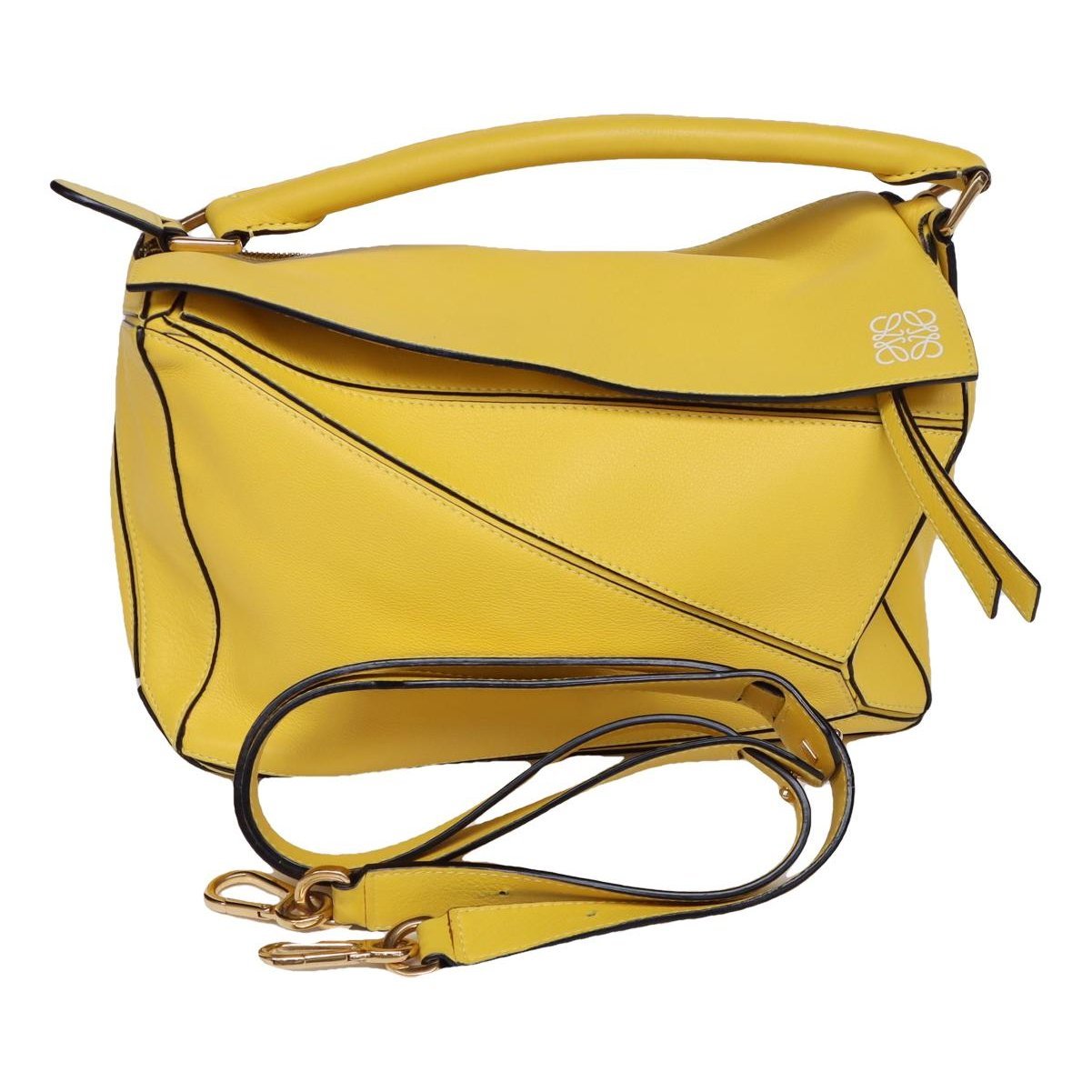 Puzzle leather handbag