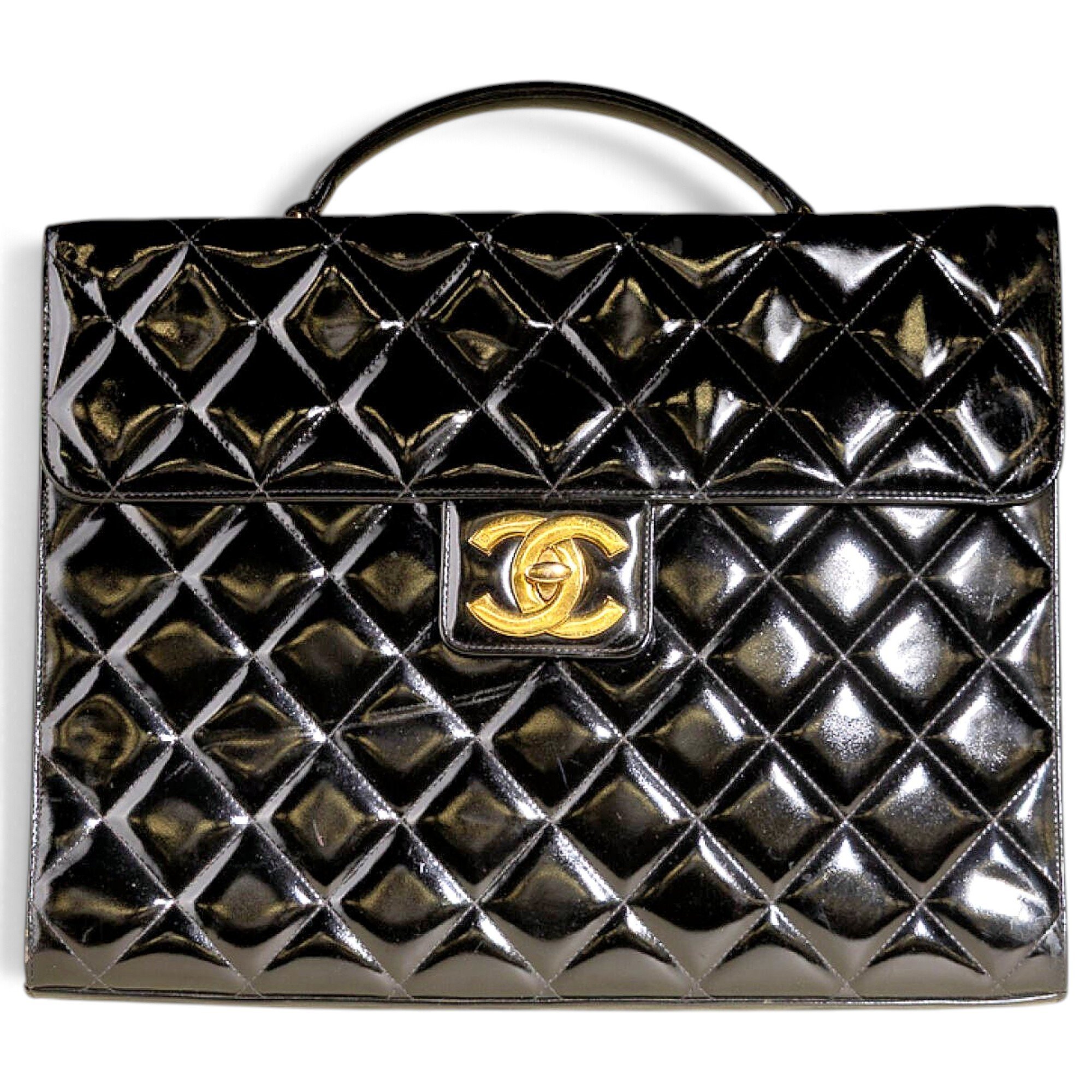 Patent leather handbag