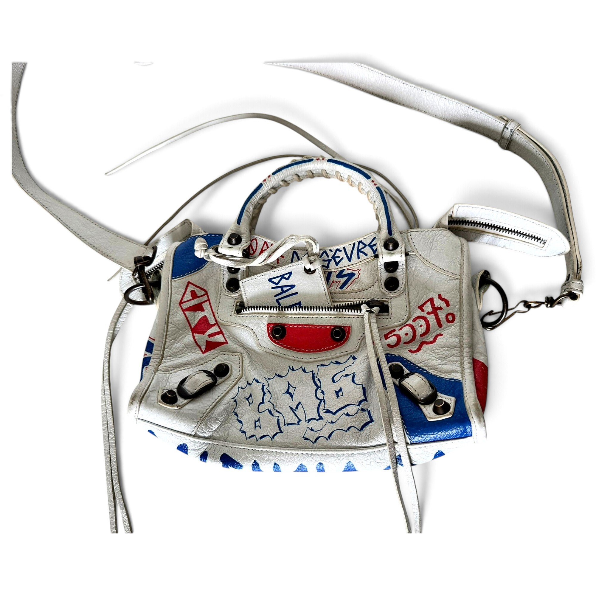 City leather handbag