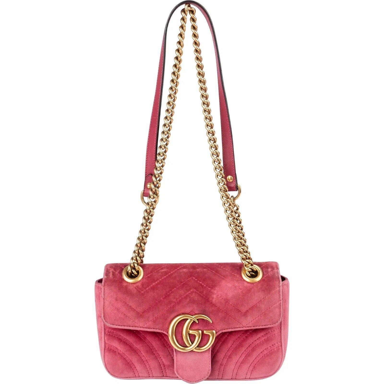 GG Marmont Chain Flap velvet handbag